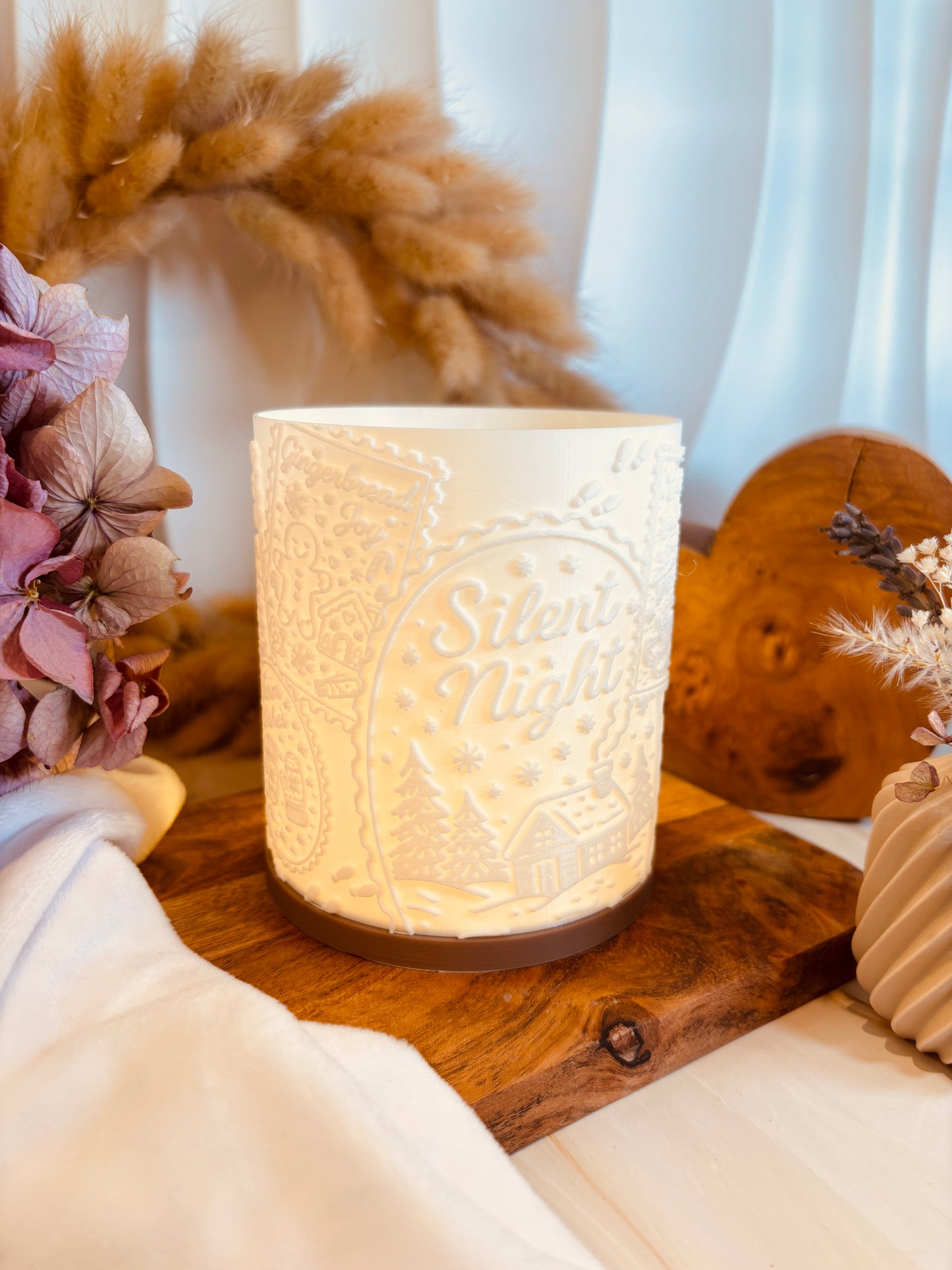 3D-Druckdatei - Windlicht - Weihnachts-Briefmarken