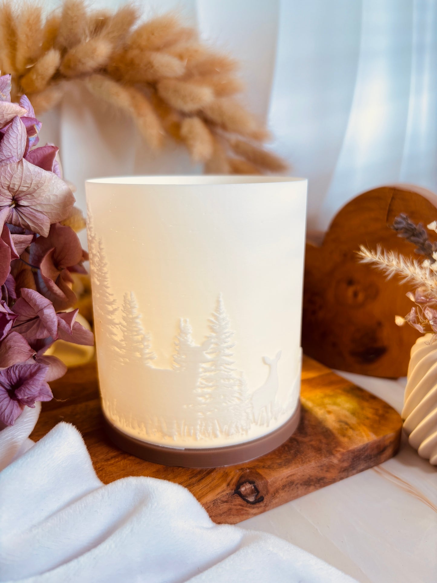 3D-Druckdatei - Windlicht - Hirschlandschaft