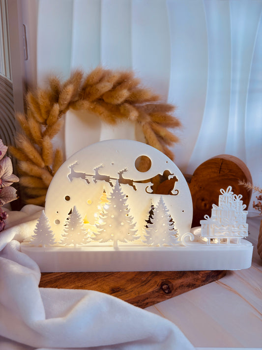 3D-Druckdatei - Teelichtlandschaft - Weihnachtslandschaft No4