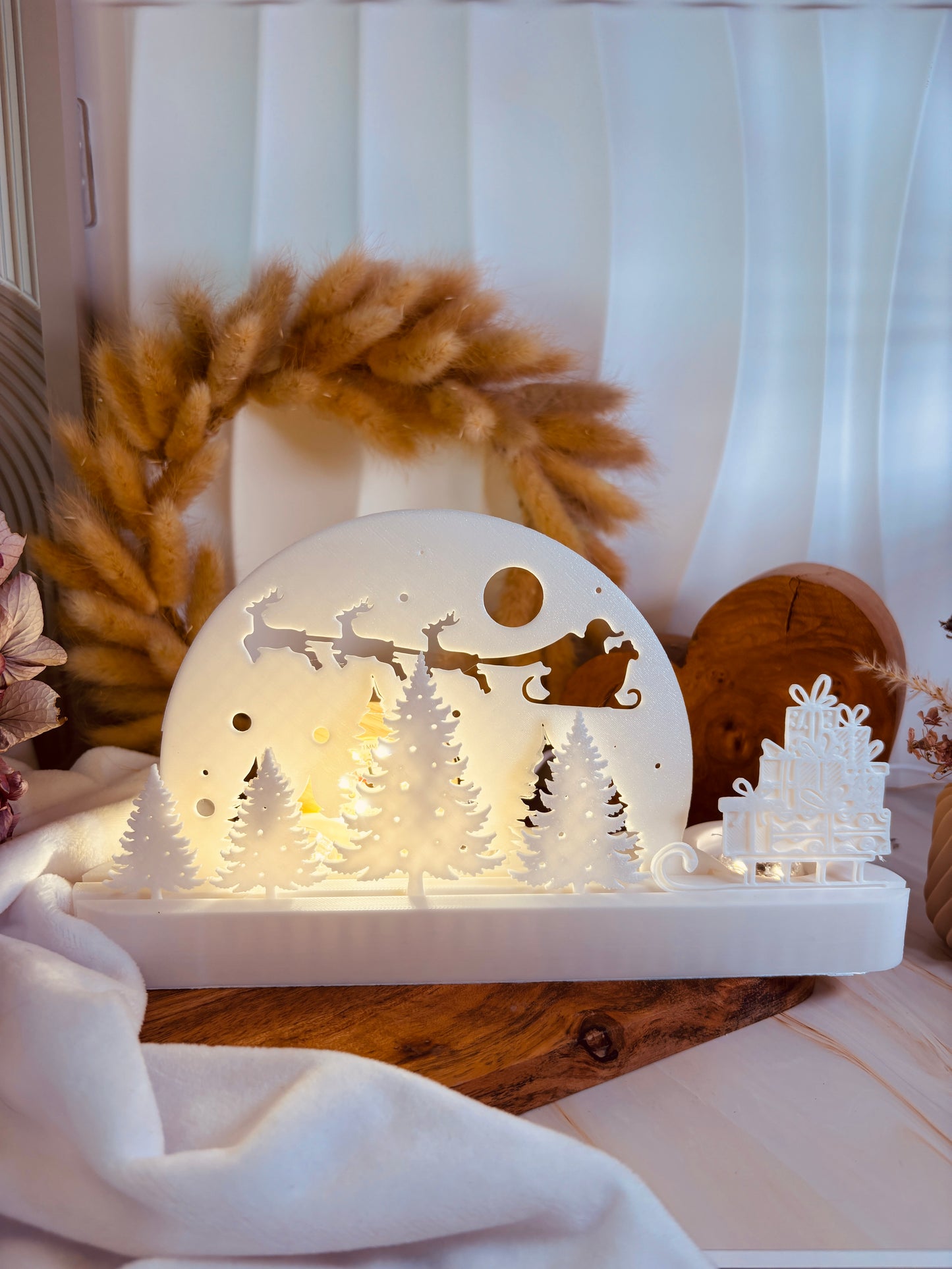 3D-Druckdatei - Teelichtlandschaft - Weihnachtslandschaft No4