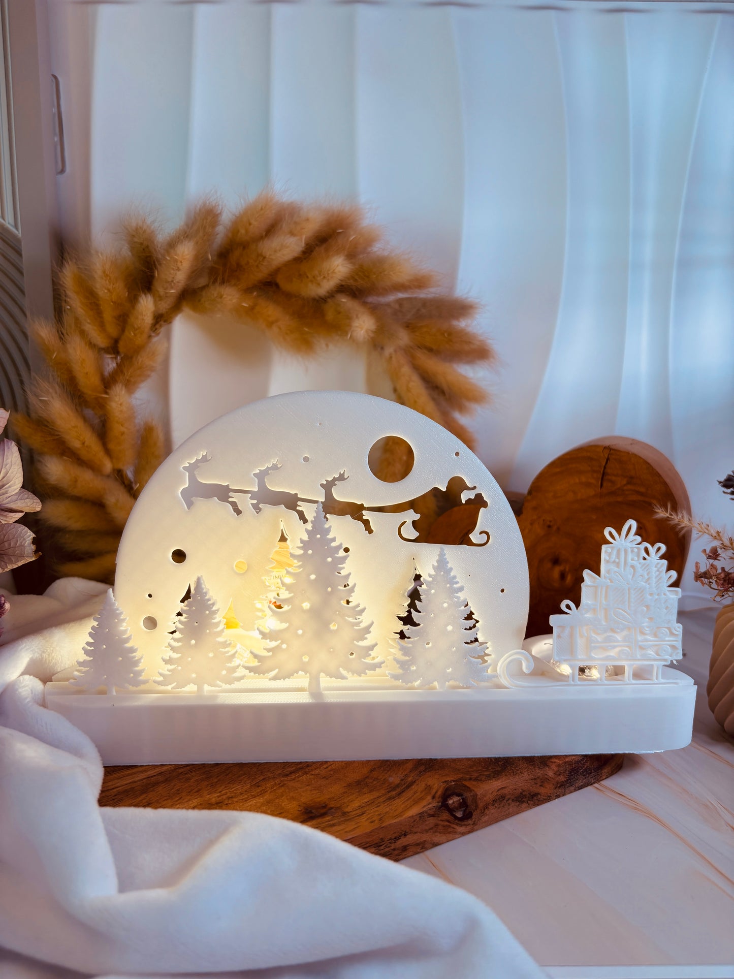 3D-Druckdatei - Teelichtlandschaft - Weihnachtslandschaft No4