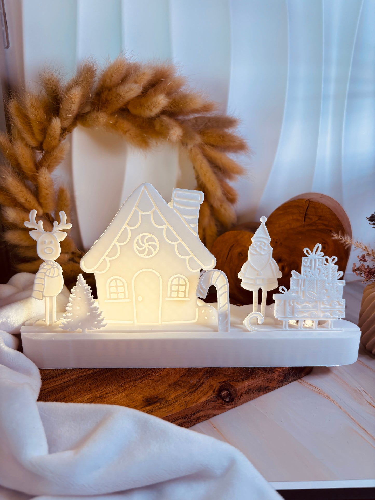 3D-Druckdatei - Teelichtlandschaft - Weihnachtslandschaft No2