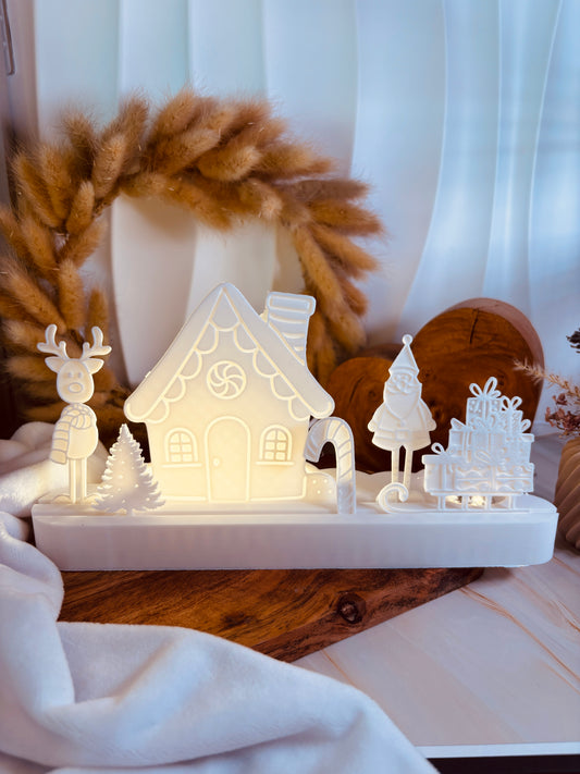 3D-Druckdatei - Teelichtlandschaft - Weihnachtslandschaft No2