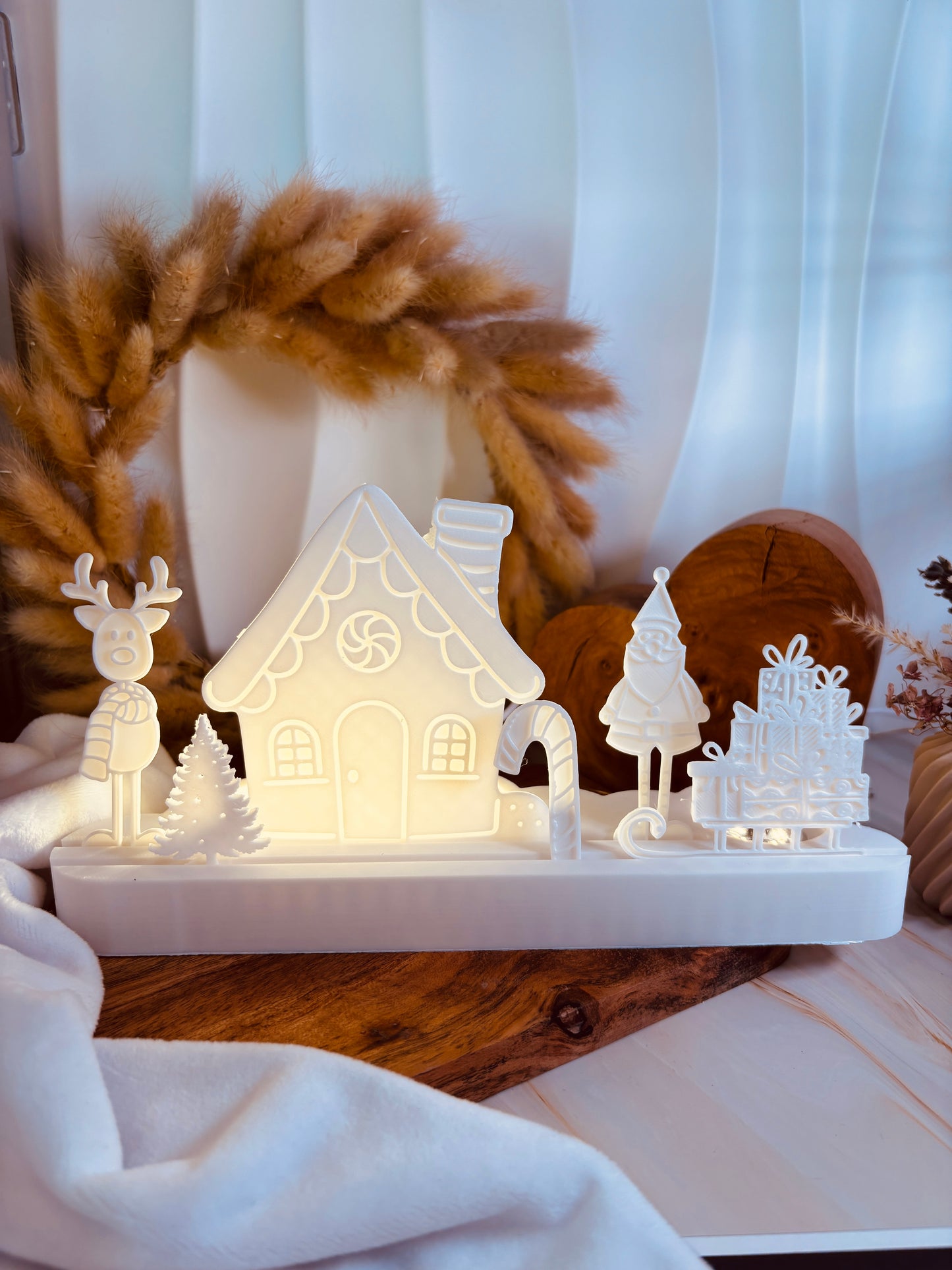 3D-Druckdatei - Teelichtlandschaft - Weihnachtslandschaft No2