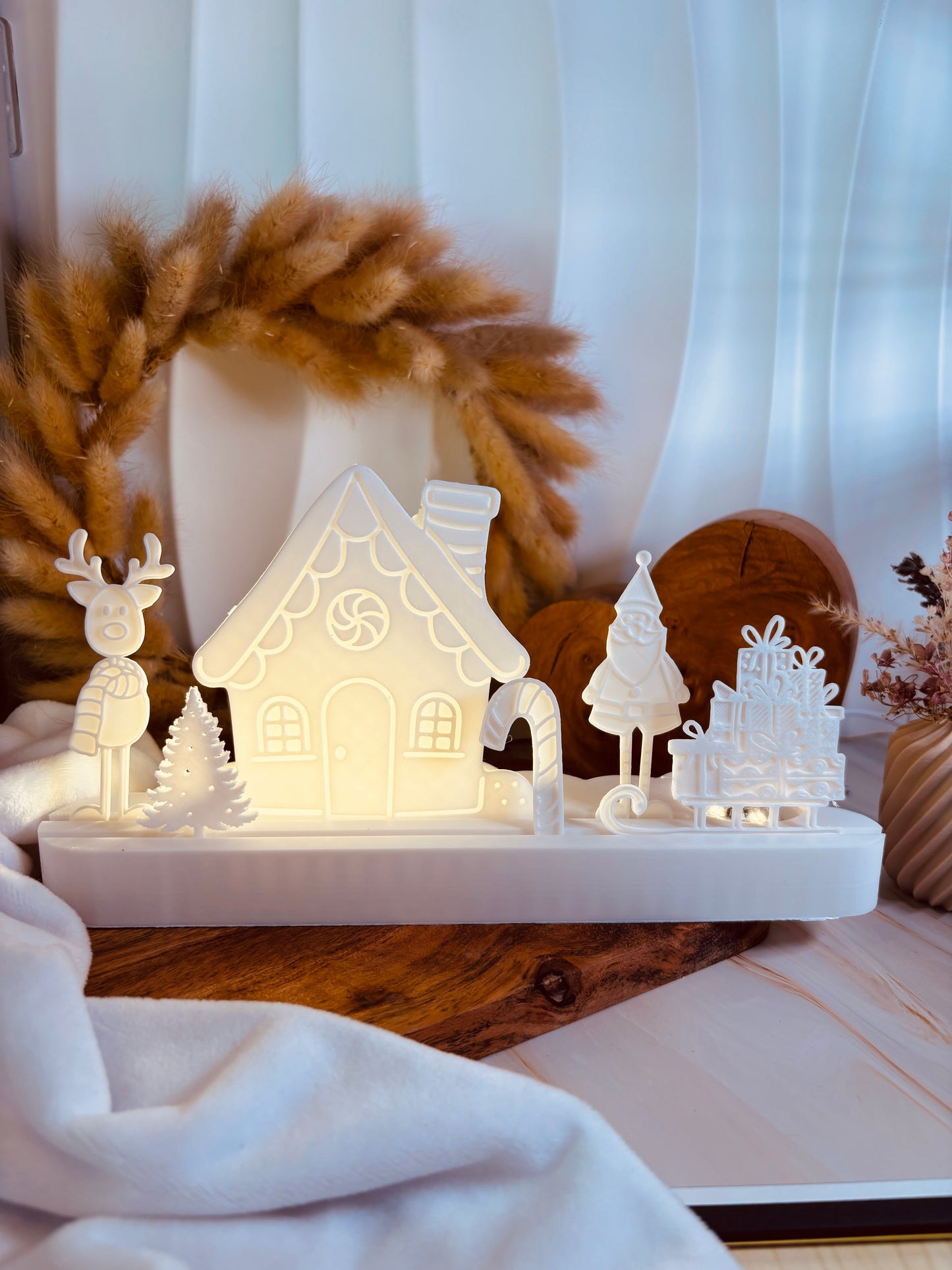 3D-Druckdatei - Teelichtlandschaft - Weihnachtslandschaft No2