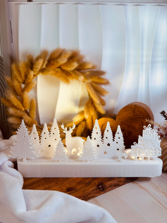 3D-Druckdatei - Teelichtlandschaft - Weihnachtslandschaft No3