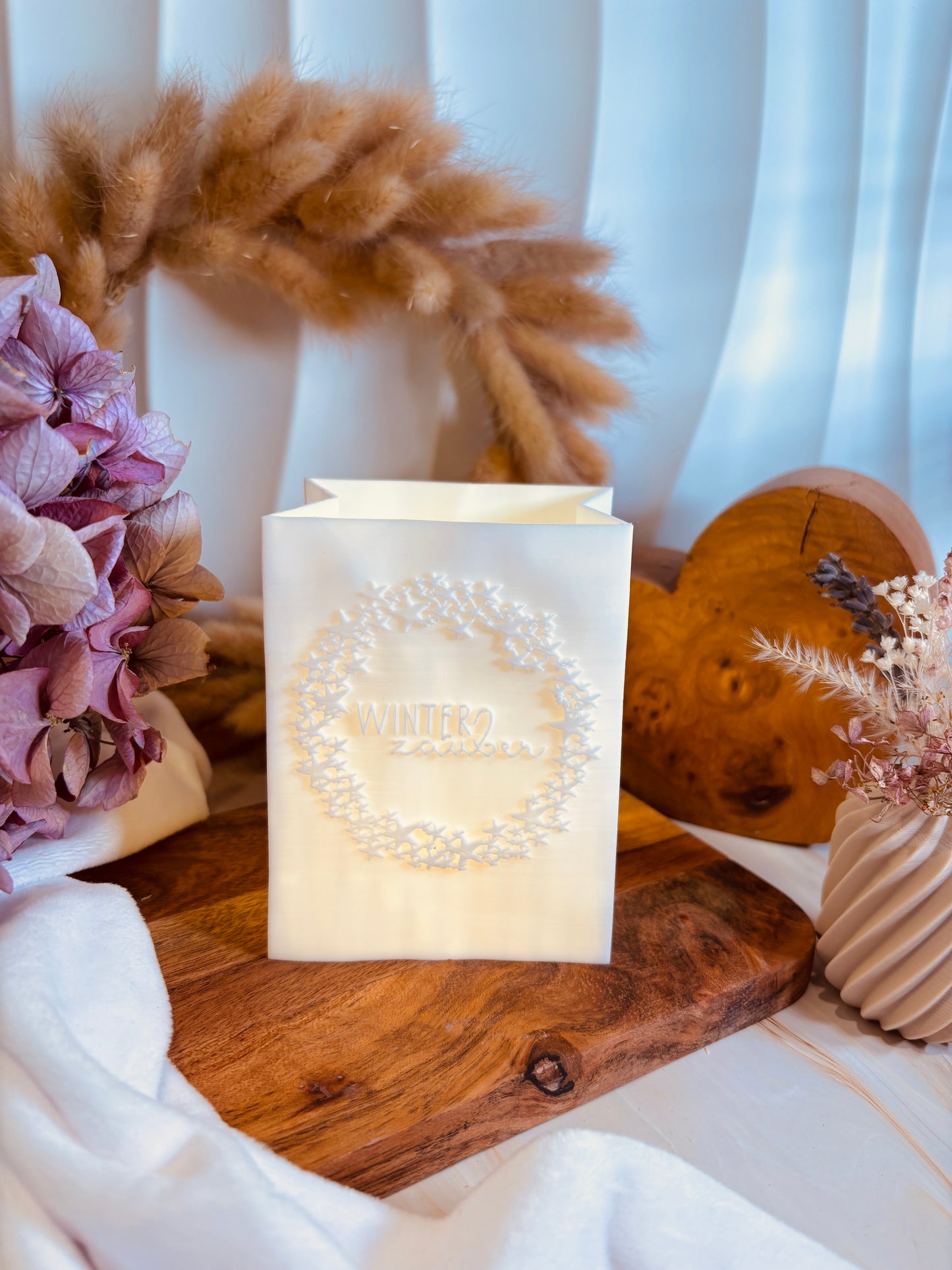 3D-Druckdatei - Windlicht - Papiertüte - Winterzauber