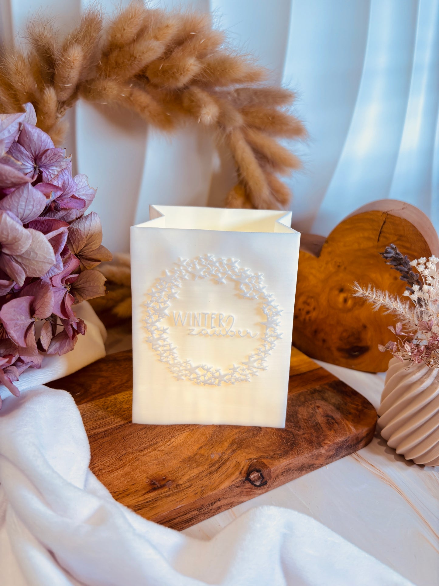 3D-Druckdatei - Windlicht - Papiertüte - Winterzauber