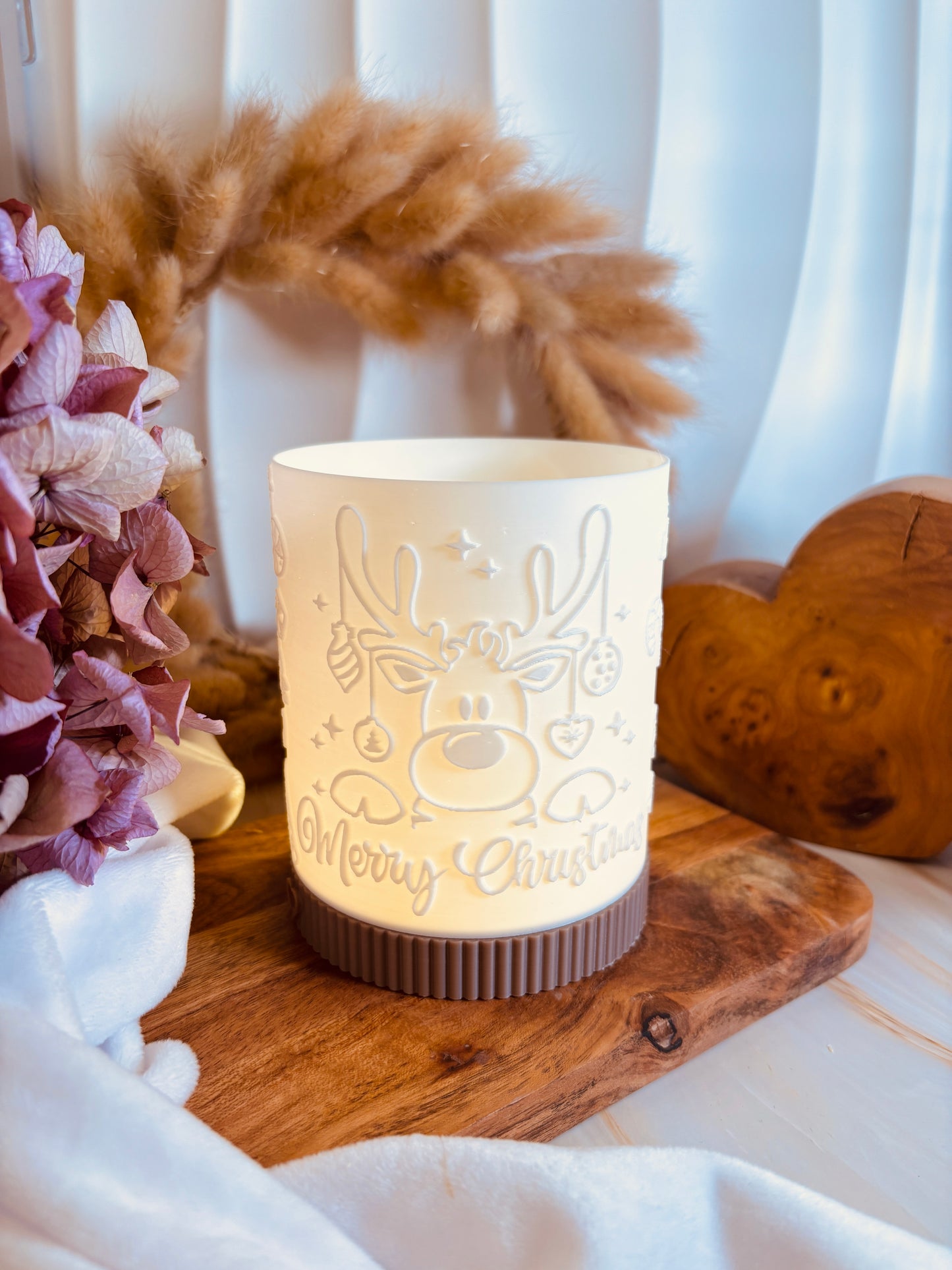 3D-Druckdatei - Windlicht - Merry Christmas