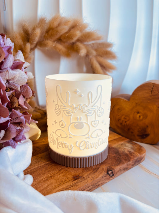 3D-Druckdatei - Windlicht - Merry Christmas