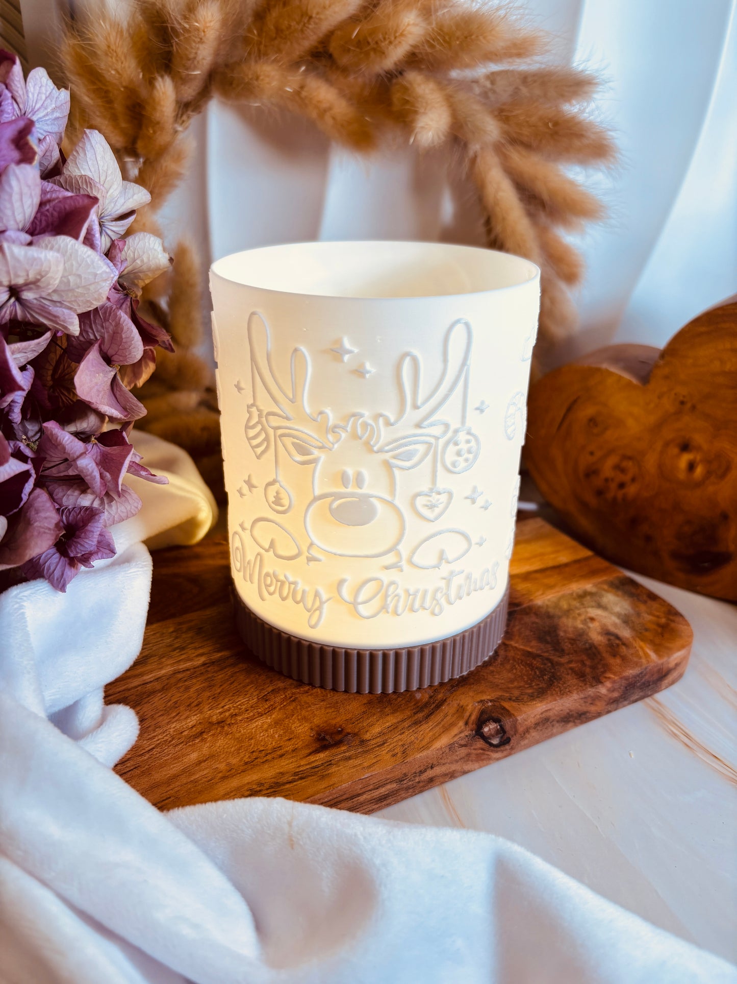 3D-Druckdatei - Windlicht - Merry Christmas