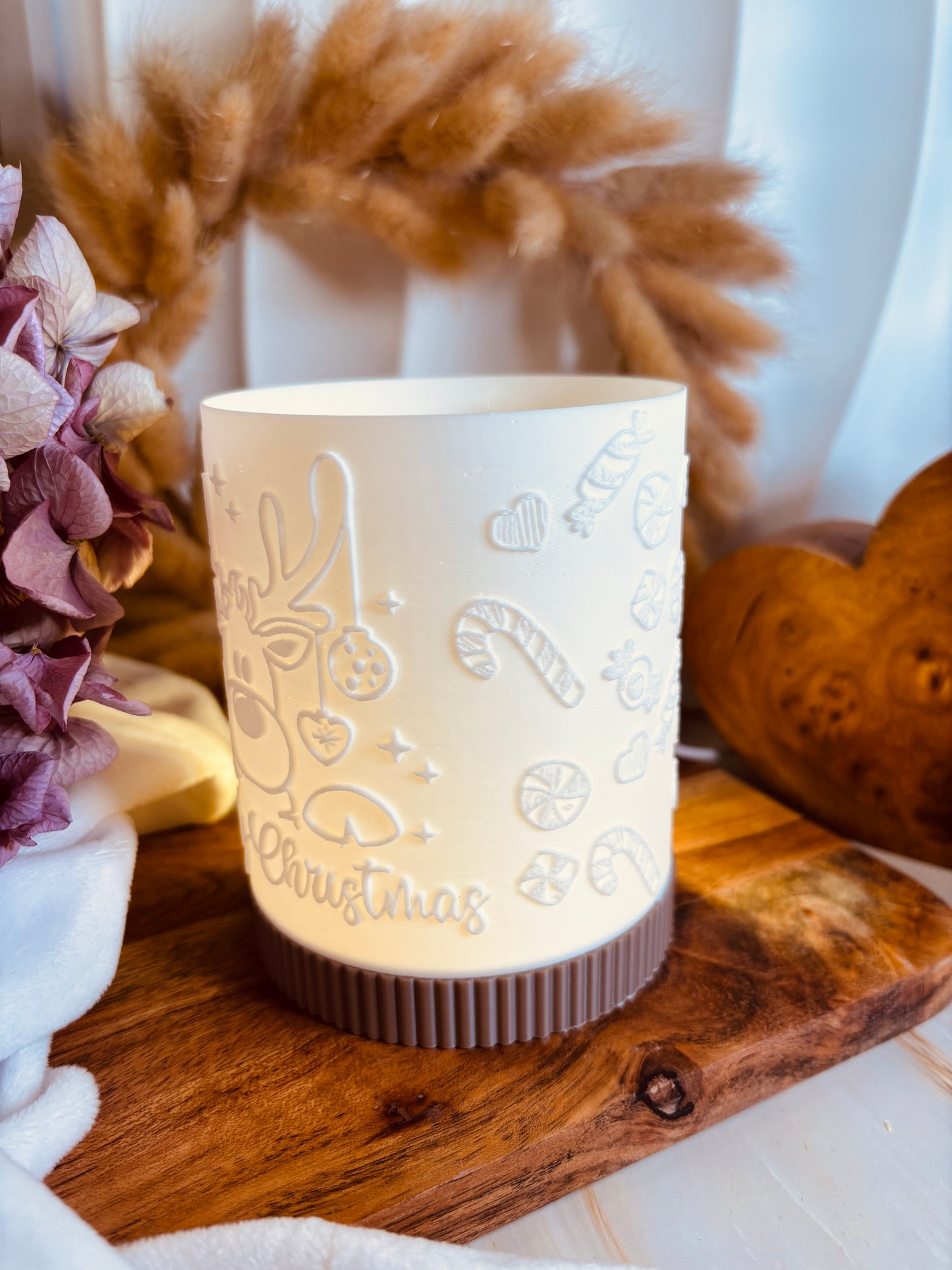 3D-Druckdatei - Windlicht - Merry Christmas