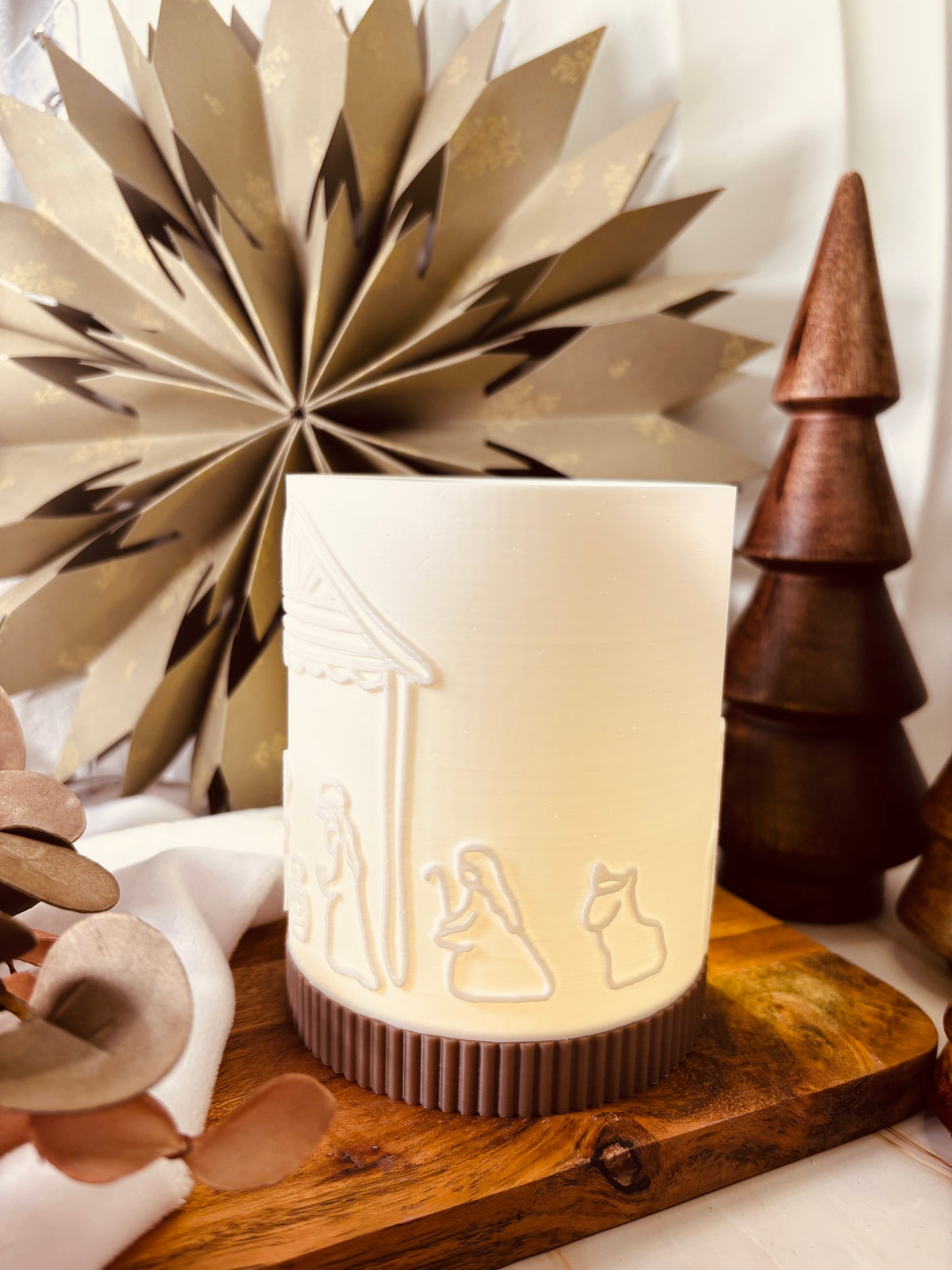 3D-Druckdatei - Windlicht - Weihnachtskrippe rundum