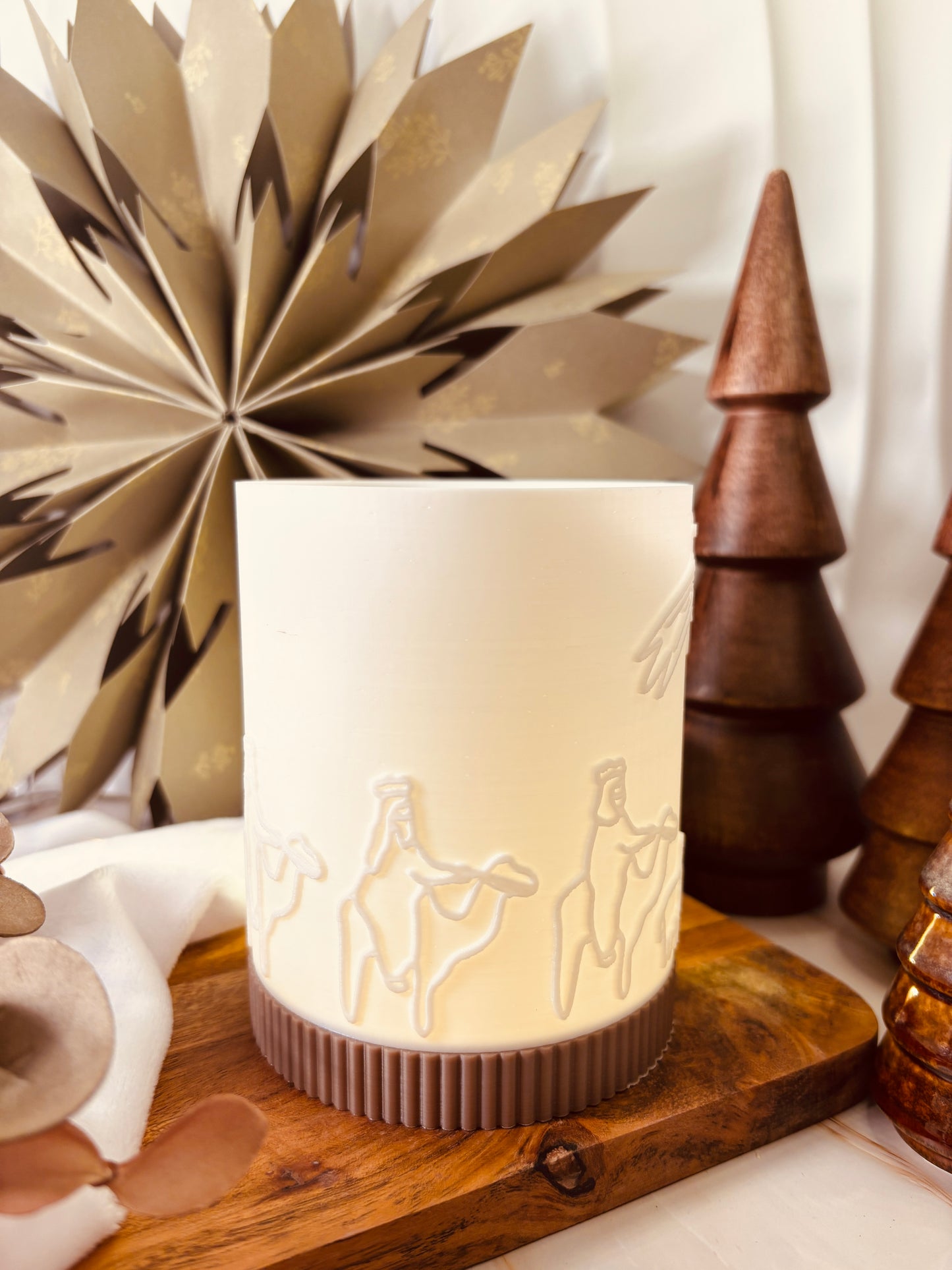 3D-Druckdatei - Windlicht - Weihnachtskrippe rundum