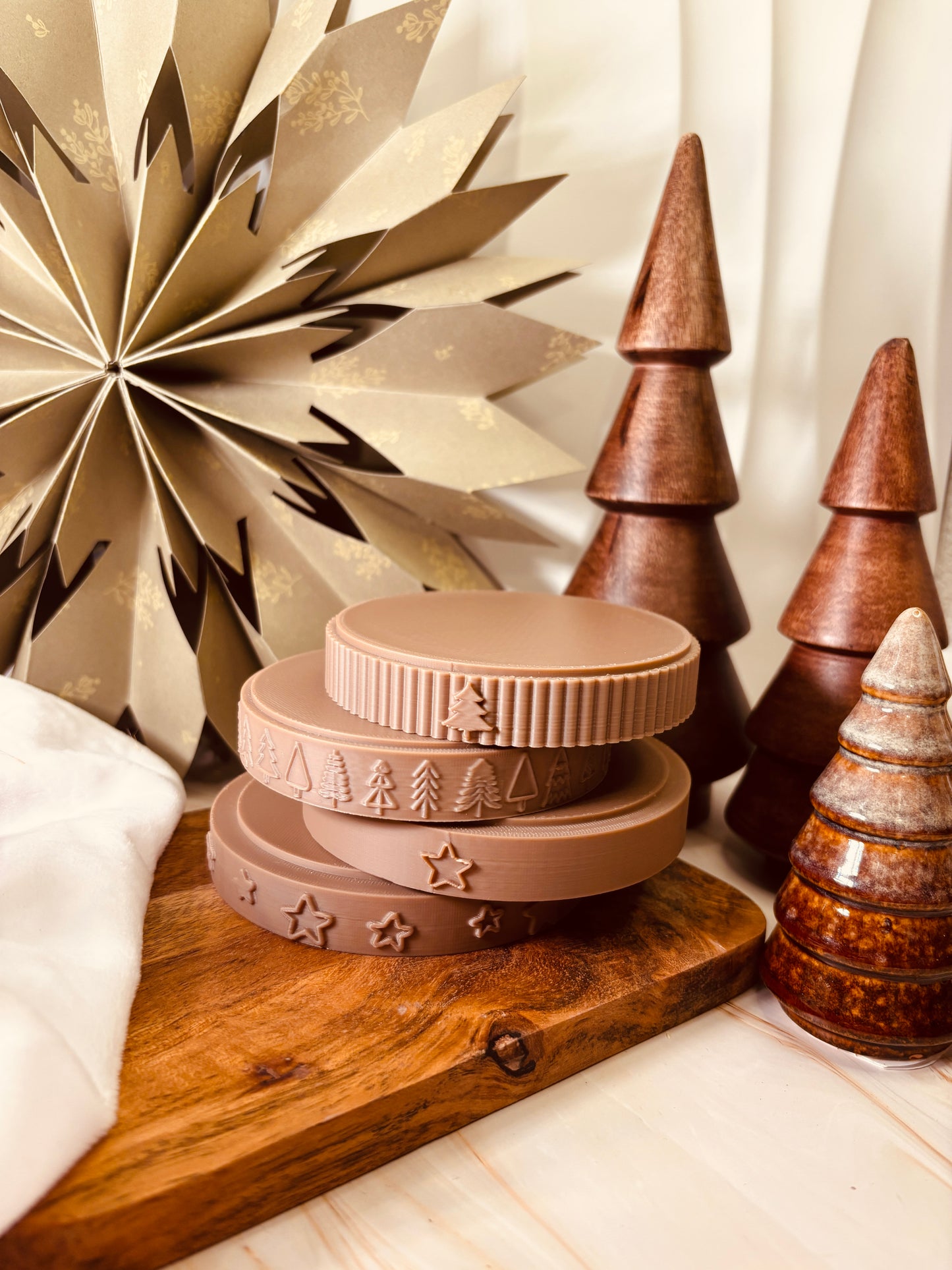 3D-Druckdatei - Das Windlicht Sockel - add on Bundle für Weihnachten