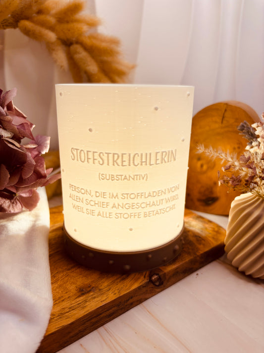 3D-Druckdatei - Windlicht - Stoffstreichlerin