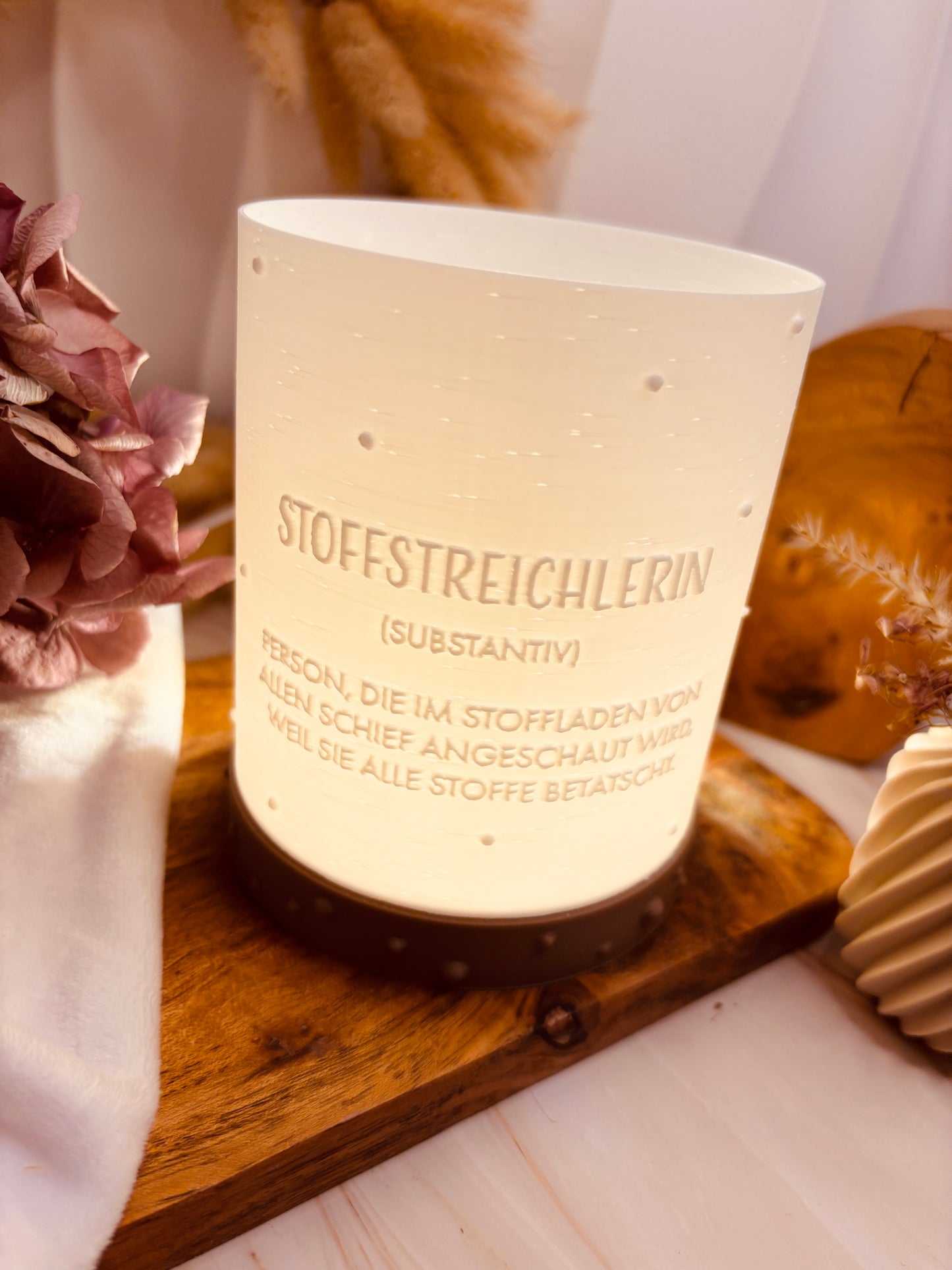 3D-Druckdatei - Windlicht - Stoffstreichlerin