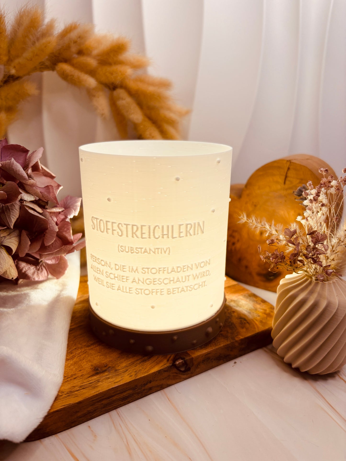 3D-Druckdatei - Windlicht - Stoffstreichlerin