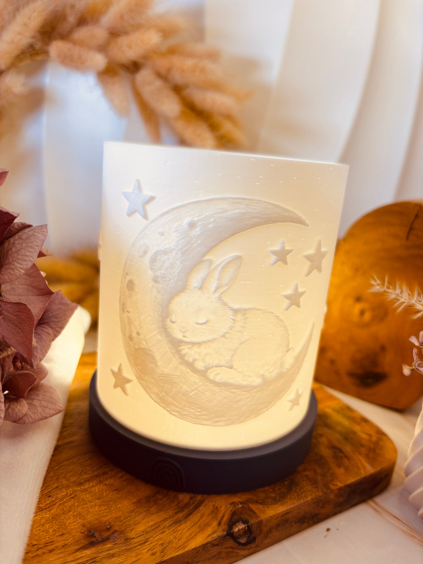 3D-Druckdatei - Nachtlicht - Hase und Mond