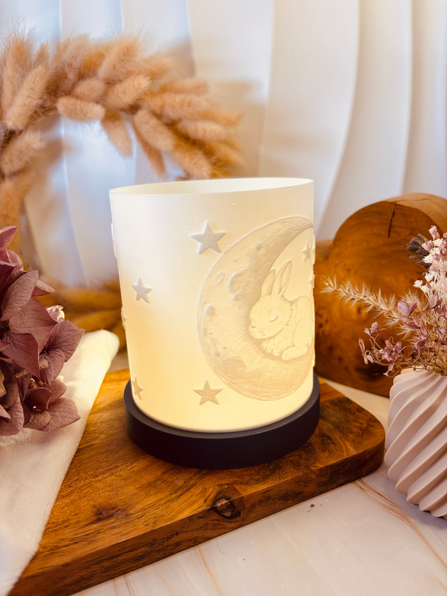 3D-Druckdatei - Nachtlicht - Hase und Mond