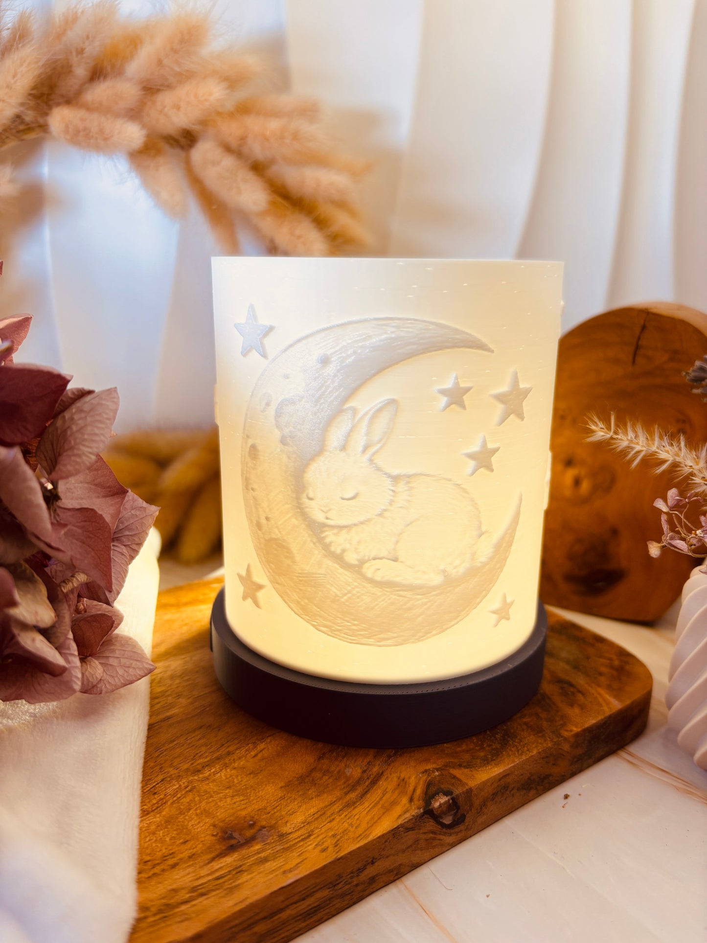 3D-Druckdatei - Nachtlicht - Hase und Mond