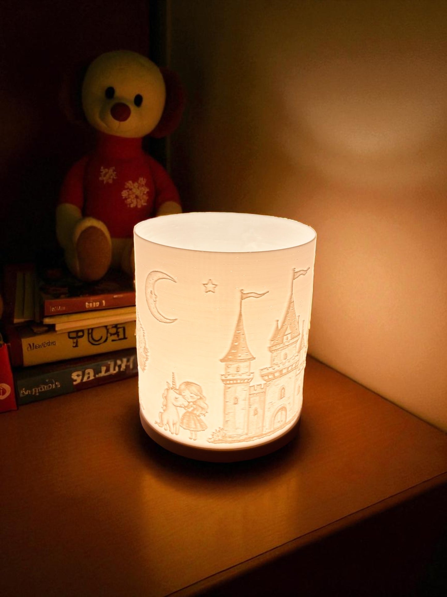 3D-Druckdatei - Nachtlicht - Prinzessin und Einhorn