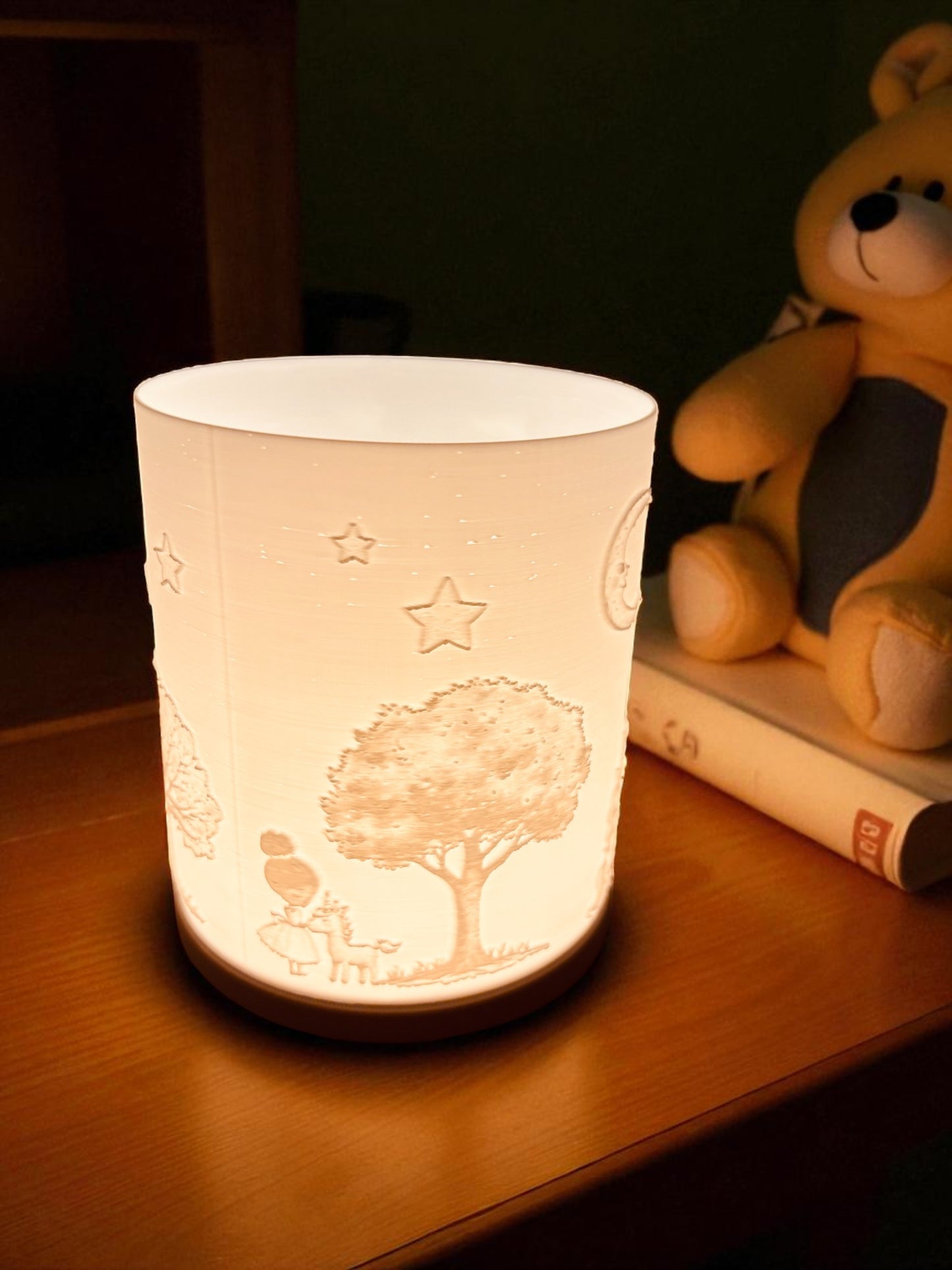 3D-Druckdatei - Nachtlicht - Prinzessin und Einhorn