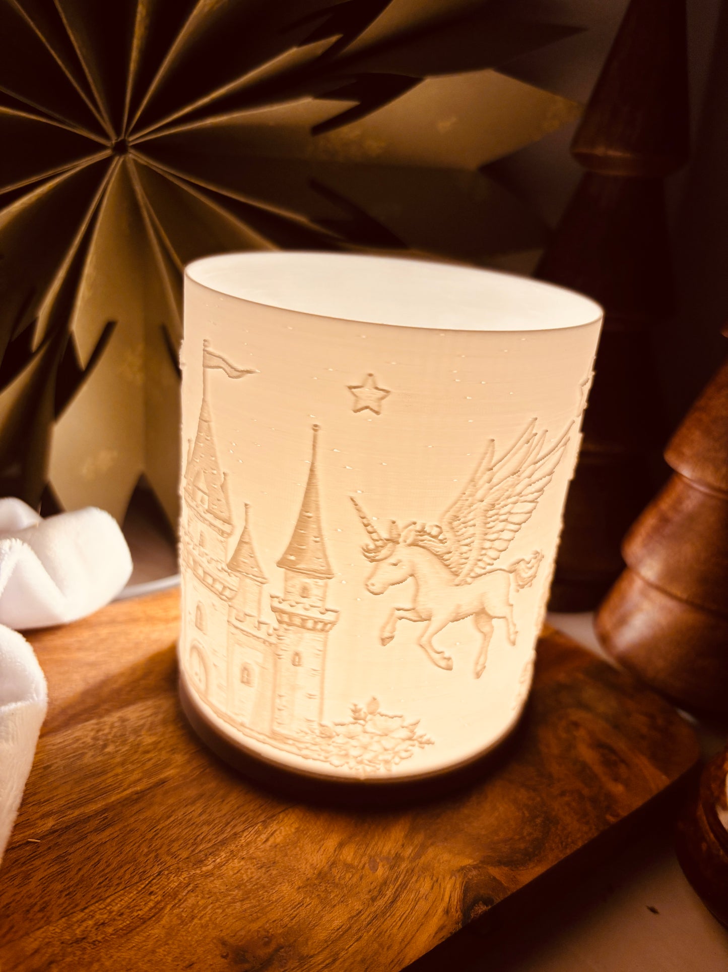 3D-Druckdatei - Nachtlicht - Prinzessin und Einhorn