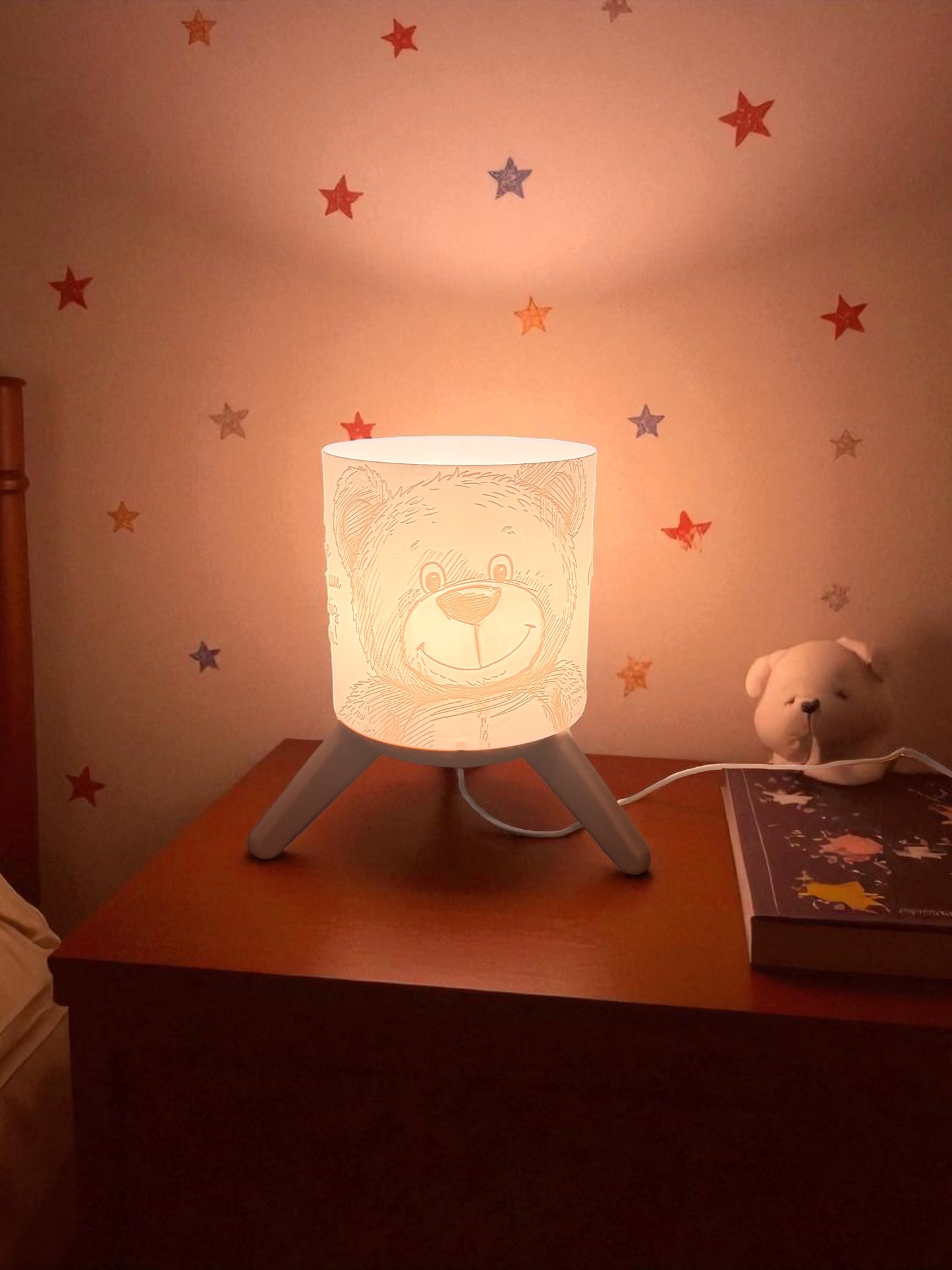 3D-Druckdatei - Nachtlicht - für LED Lampenfassung mit Sockel - Du bist nie zu klein