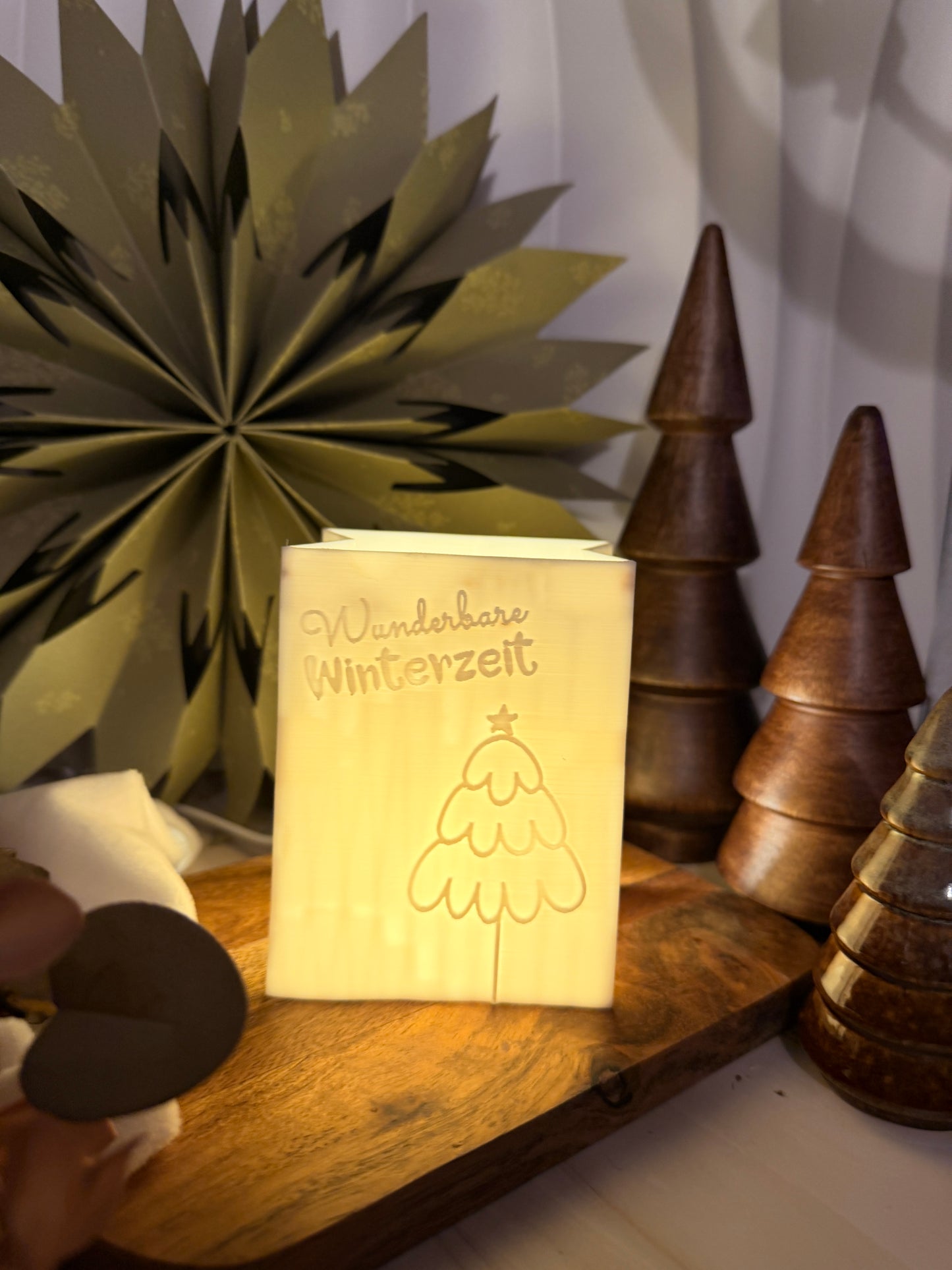 3D-Druckdatei - Windlicht - Papiertüte - Wunderbare Winterzeit