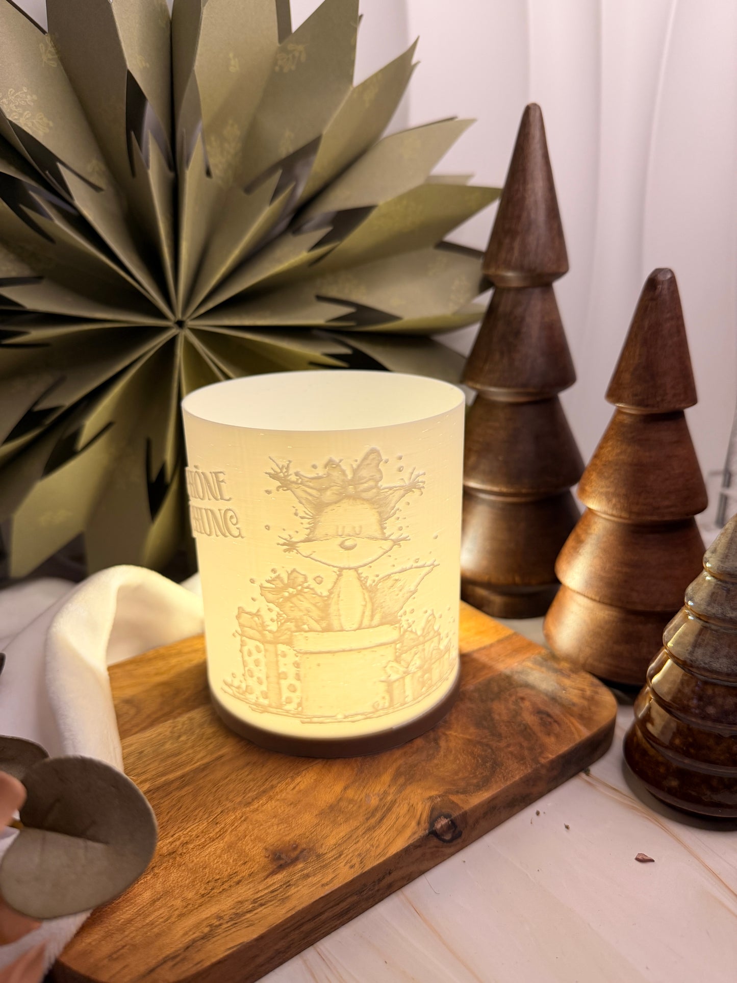 3D-Druckdatei - Windlicht - Zauberschöne Weihnachtszeit