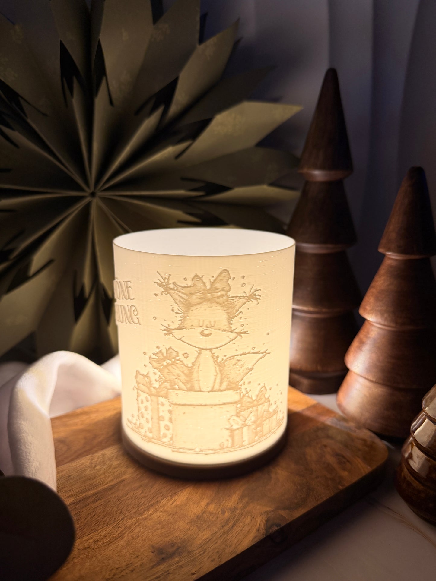 3D-Druckdatei - Windlicht - Zauberschöne Weihnachtszeit