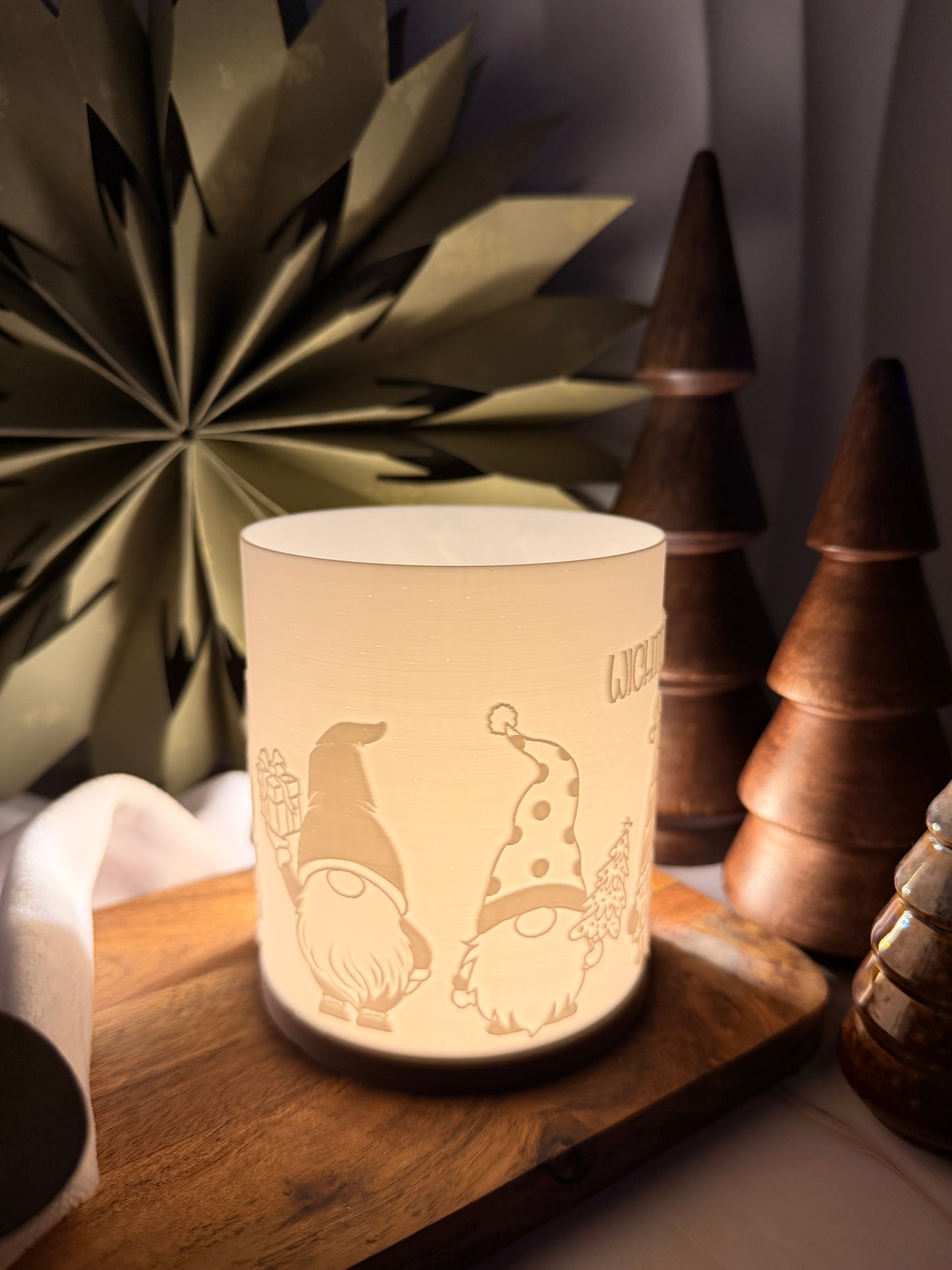 3D-Druckdatei - Windlicht - Wichtelige Weihnachtszeit