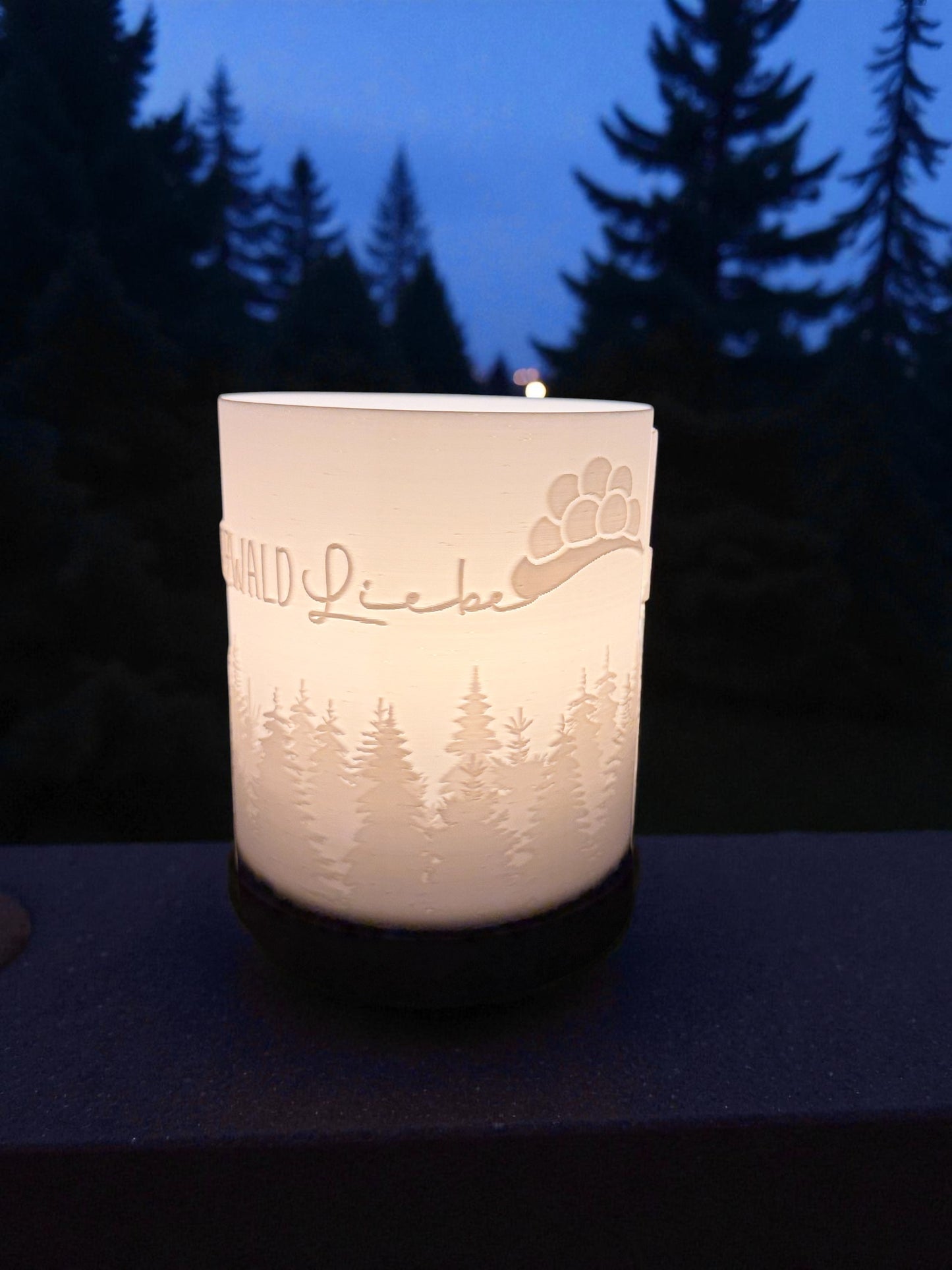 3D-Druckdatei - Windlicht - Schwarzwald No1
