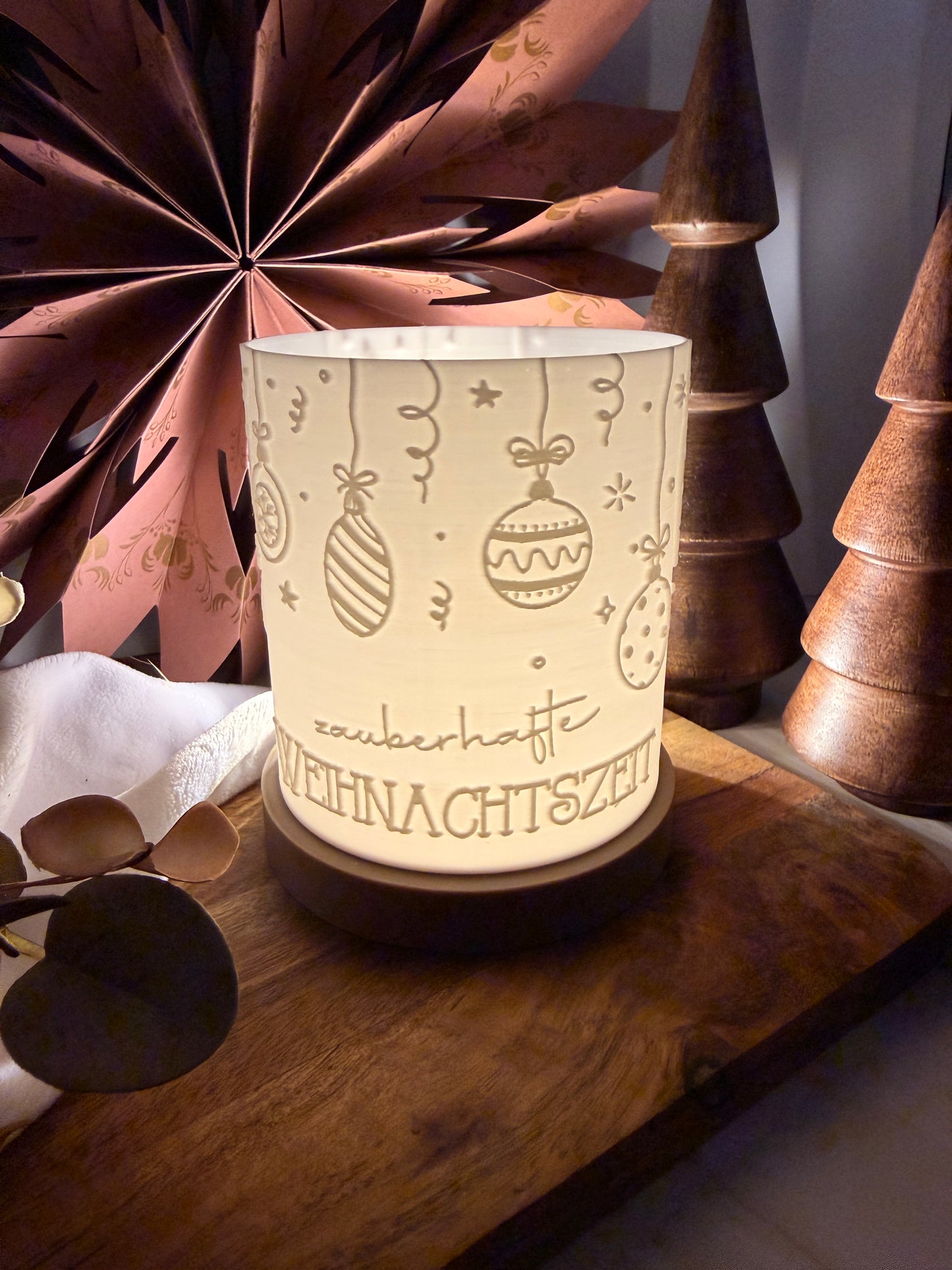 3D-Druckdatei - Windlicht - Zauberhafte Weihnachtszeit