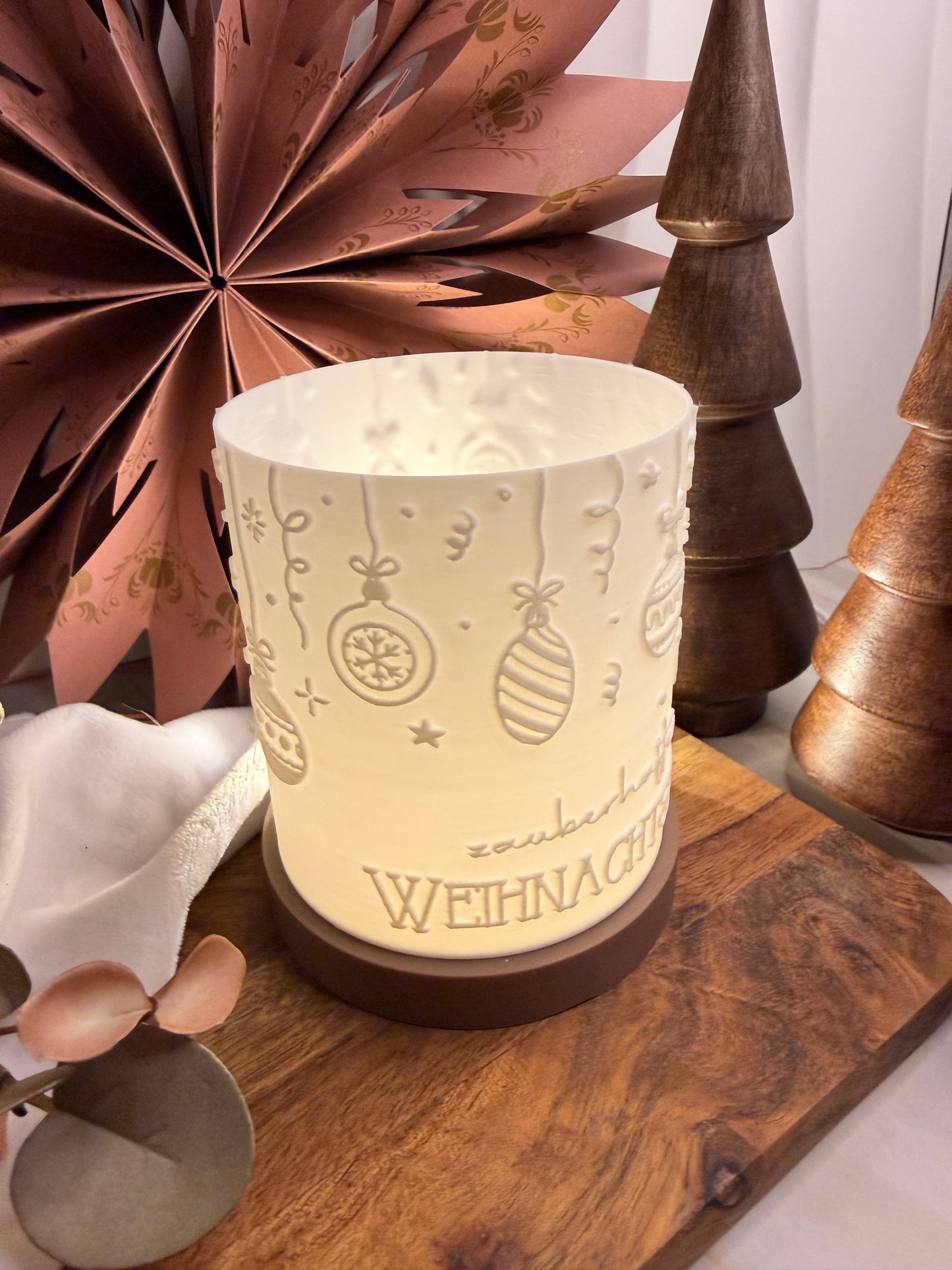 3D-Druckdatei - Windlicht - Zauberhafte Weihnachtszeit