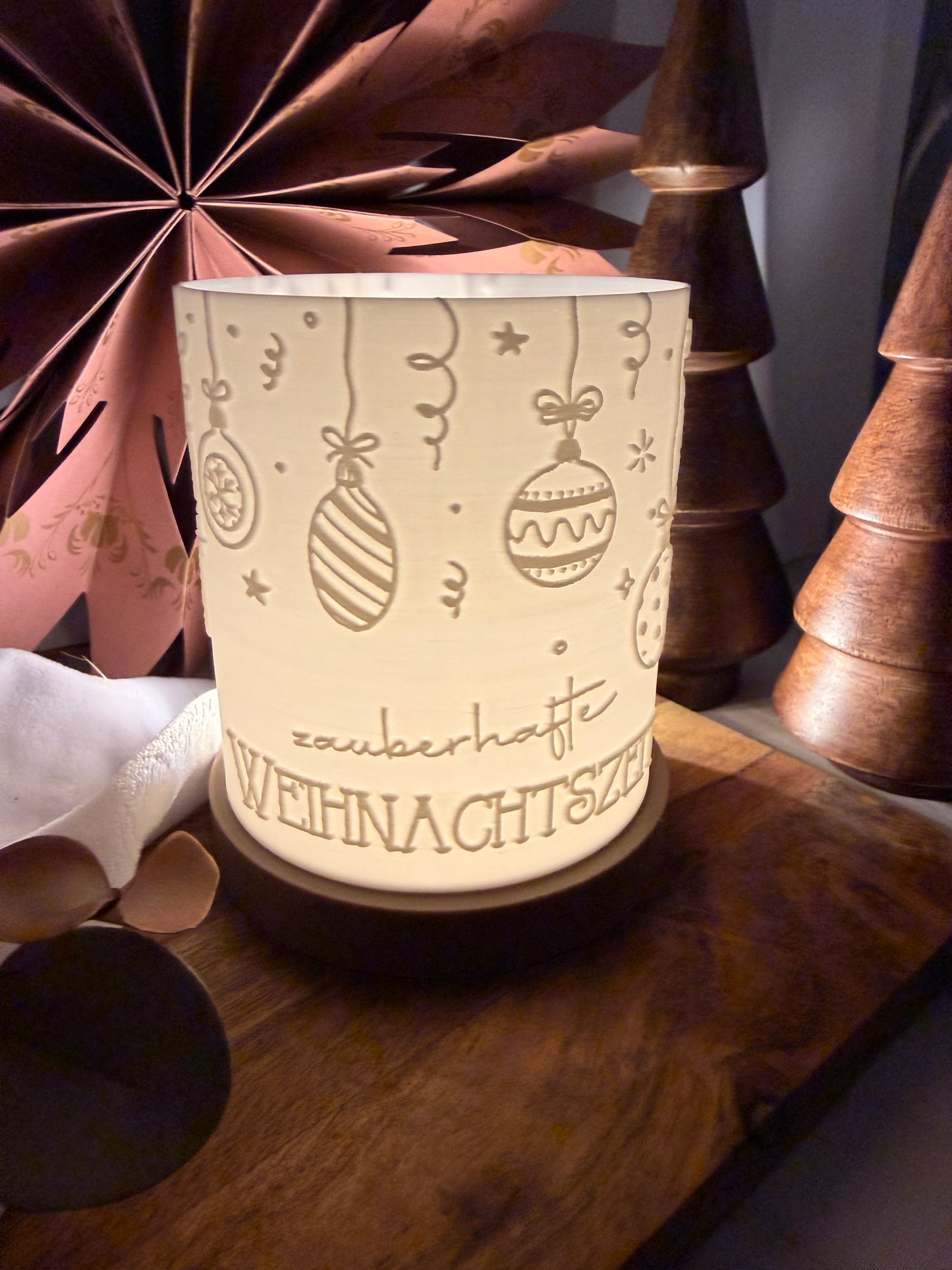 3D-Druckdatei - Windlicht - Zauberhafte Weihnachtszeit