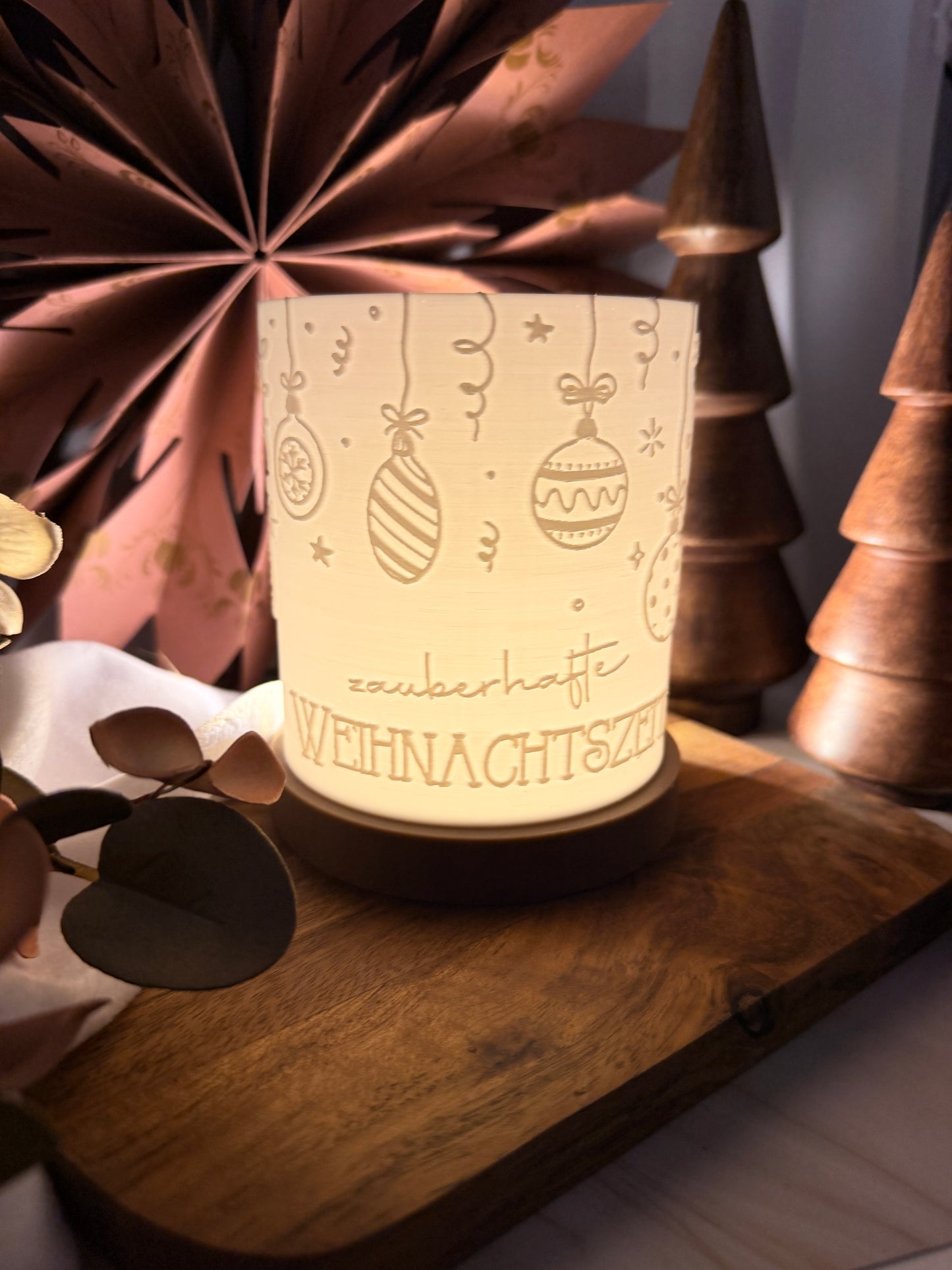 3D-Druckdatei - Windlicht - Zauberhafte Weihnachtszeit