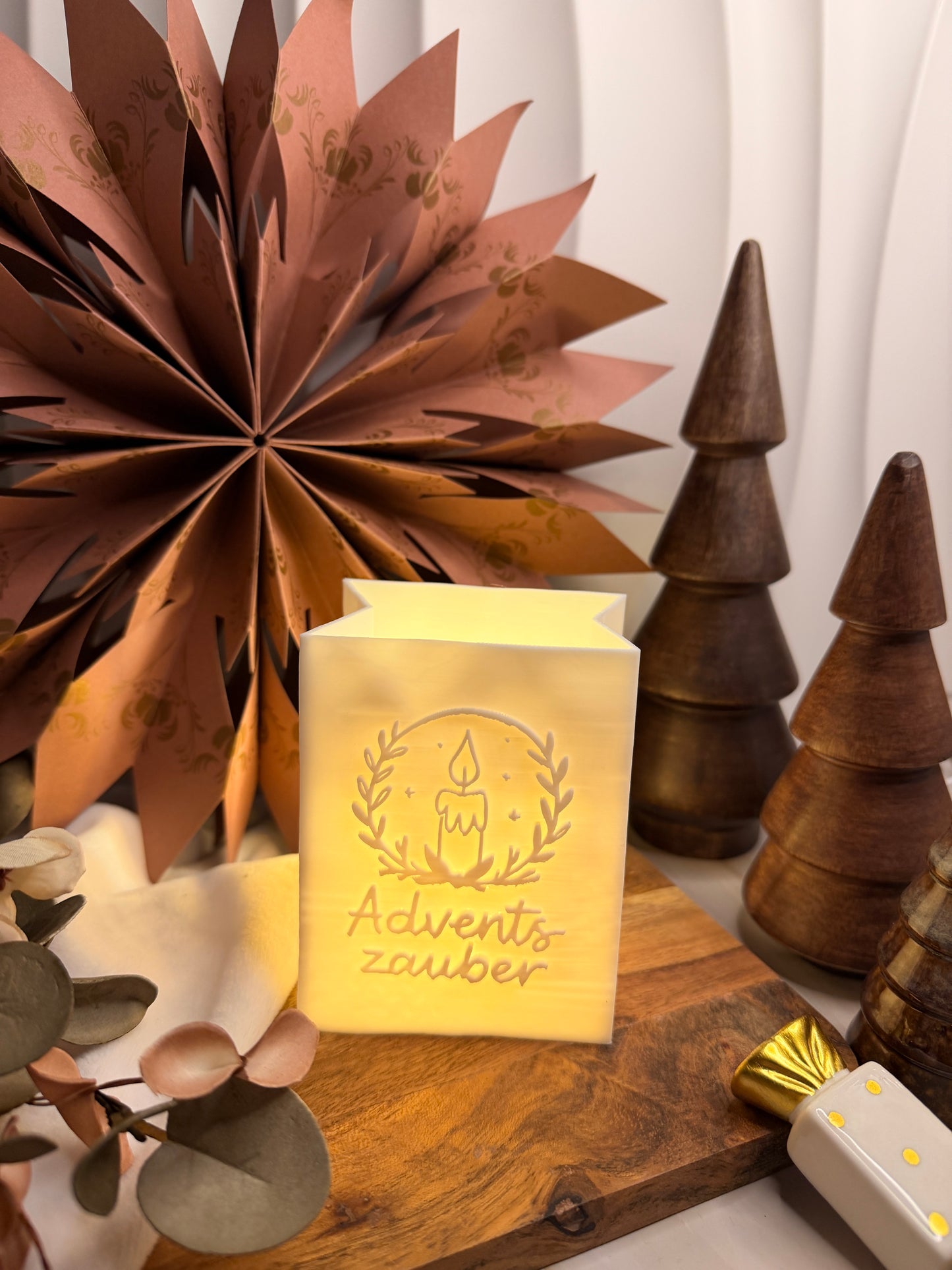 3D-Druckdatei - Windlicht - Papiertüte - Adventszeit