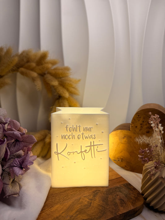 3D-Druckdatei - Windlicht - Papiertüte - fehlt nur noch etwas Konfetti