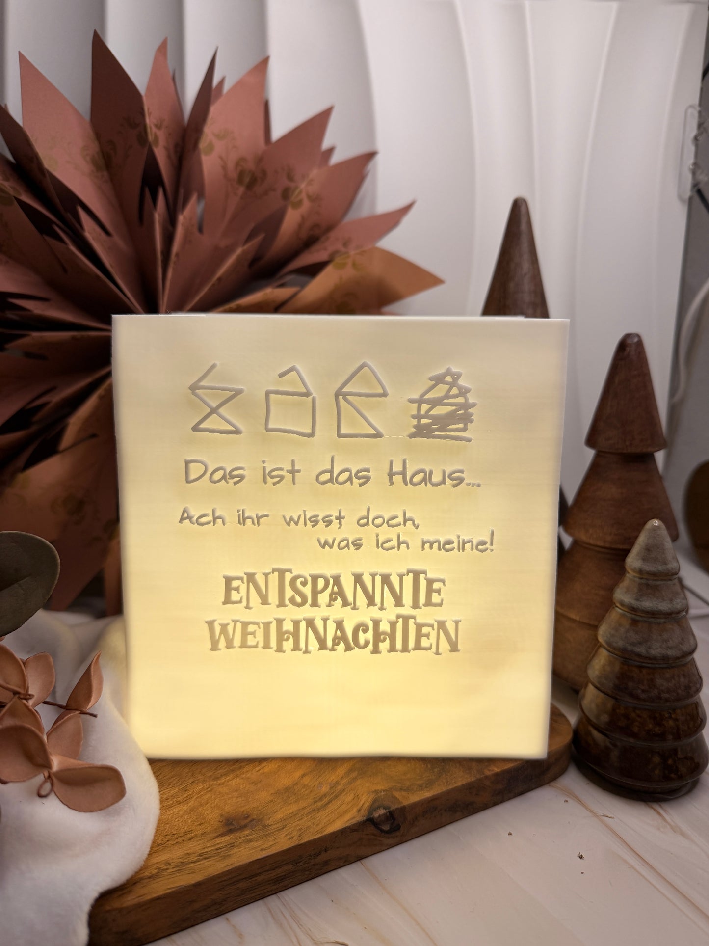 3D-Druckdatei - Windlicht - Papiertüte - Haus vom Nikolaus in XXL