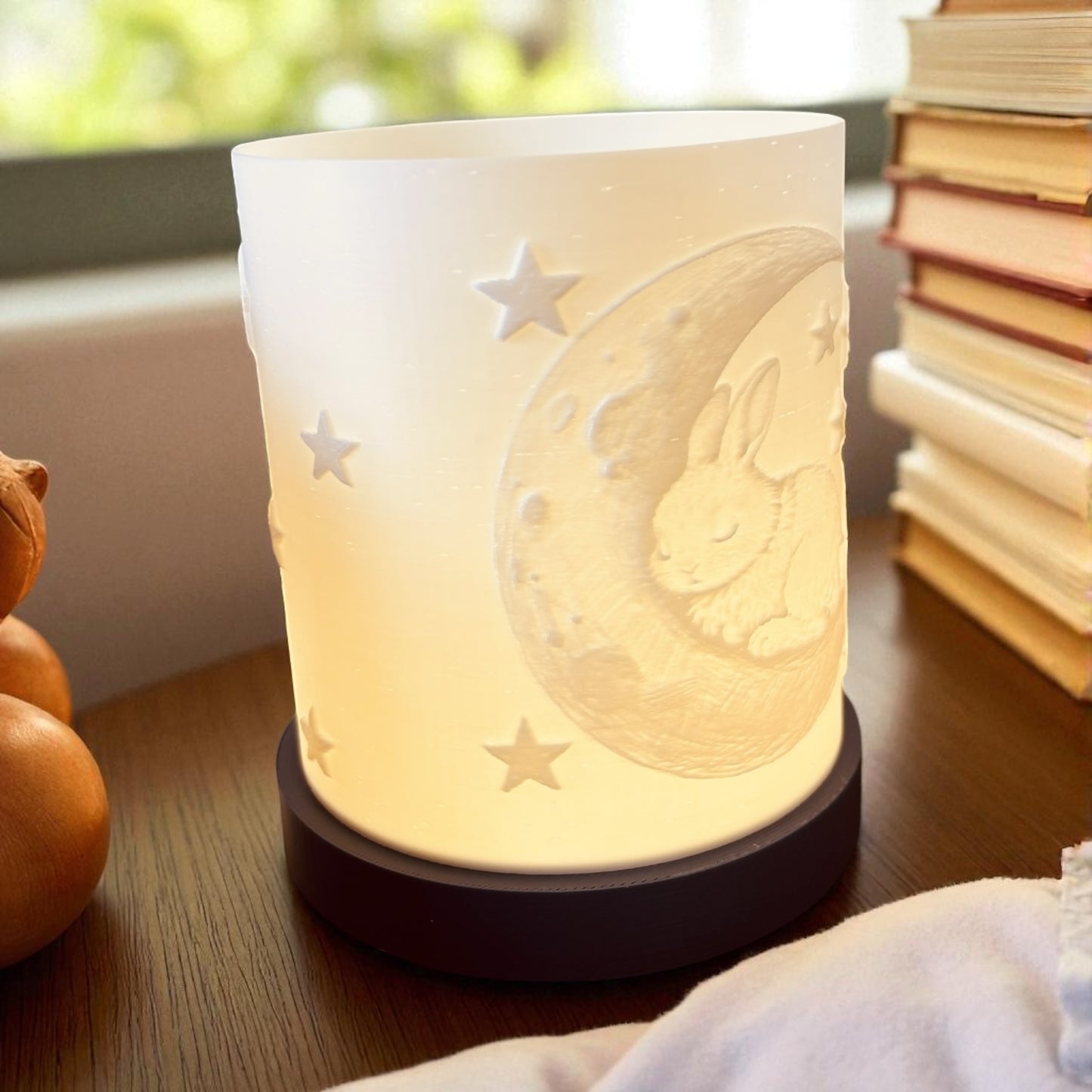 3D-Druckdatei - Nachtlicht - Hase und Mond