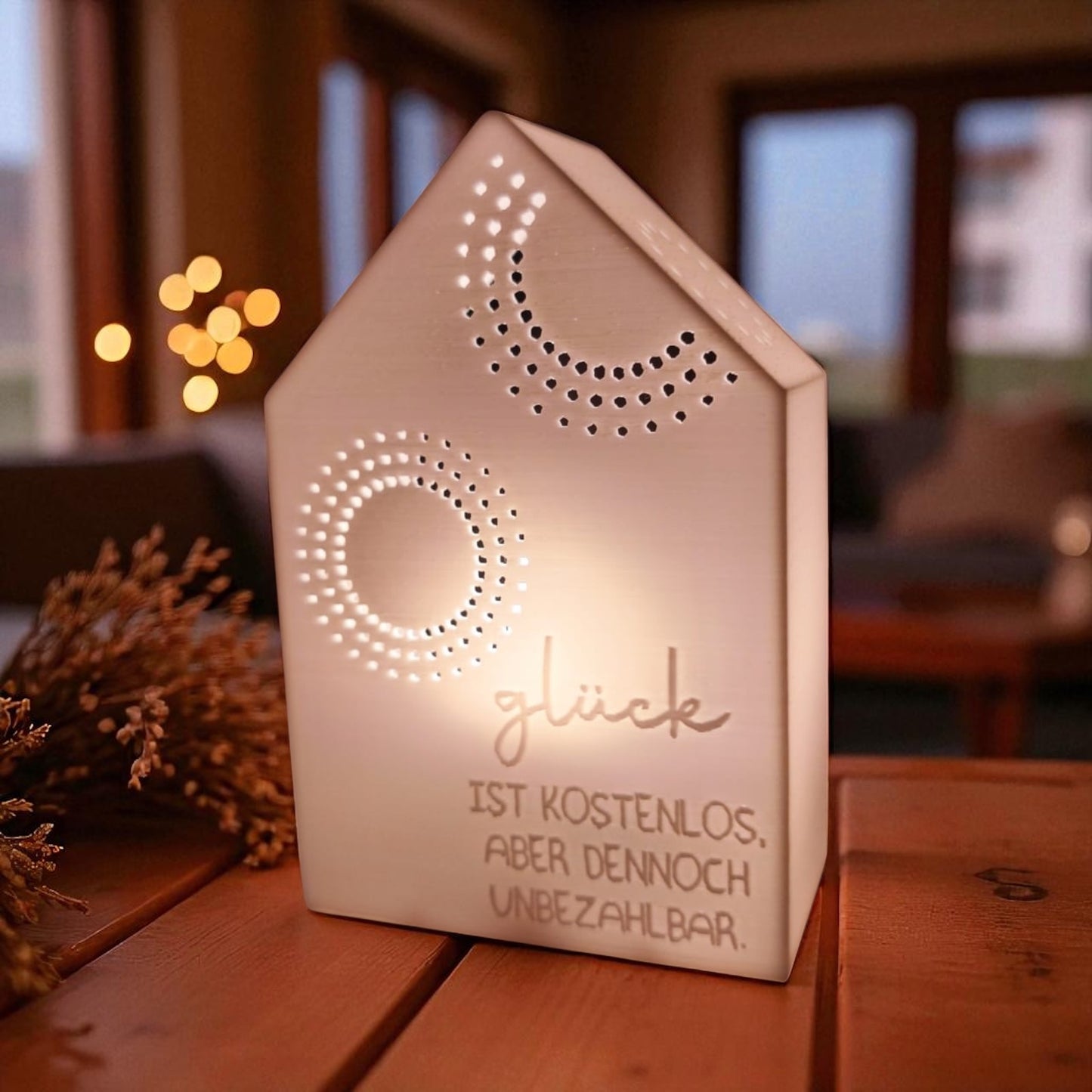 3D-Druckdatei - Teelichthaus - Glück