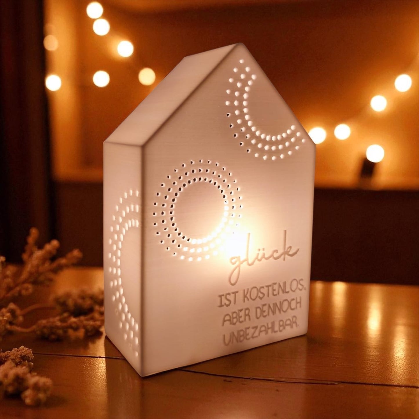 3D-Druckdatei - Teelichthaus - Glück