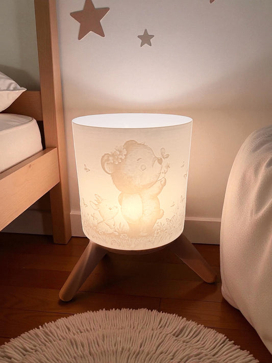 3D-Druckdatei - Nachtlicht - für LED Lampenfassung mit Sockel - Bärenliebe