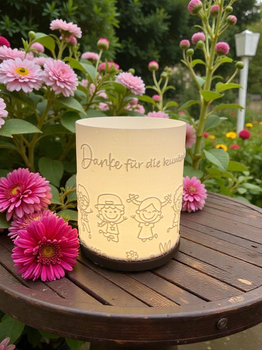 3D-Druckdatei - Windlicht - Kunterbunte Zeit