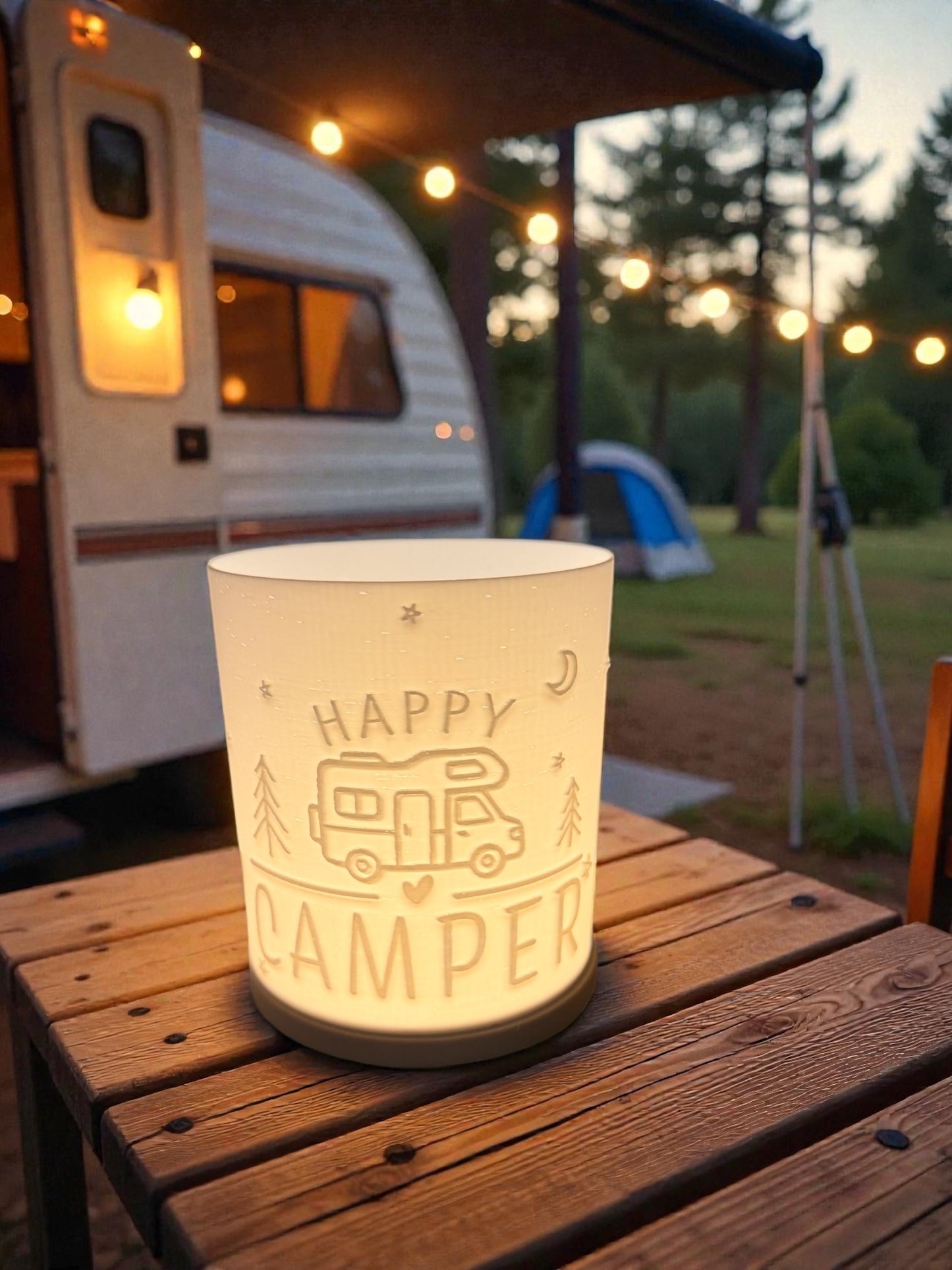 Windlicht - HAPPY CAMPER "Wohnmobil"