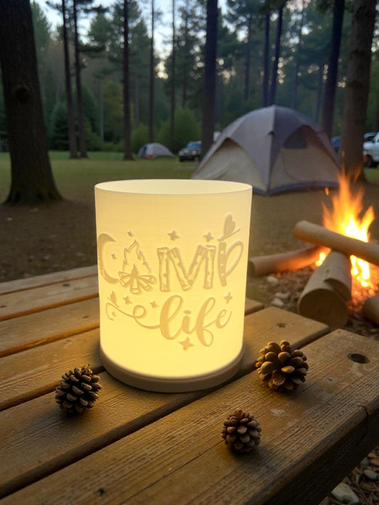 3D-Druckdatei - Windlicht - Camp Life