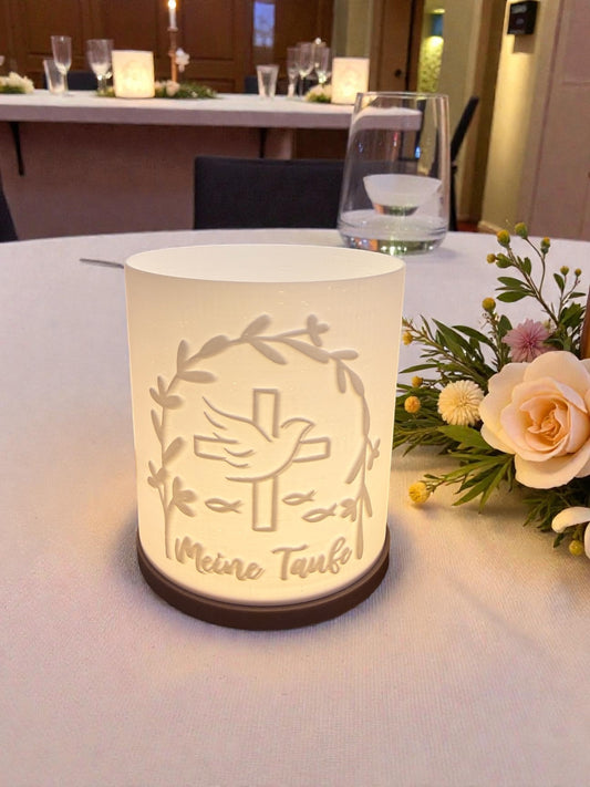 3D-Druckdatei - Windlicht - meine Taufe
