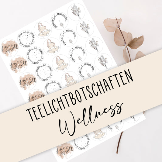 PDF Vorlage Teelichtbotschaften "Wellness"